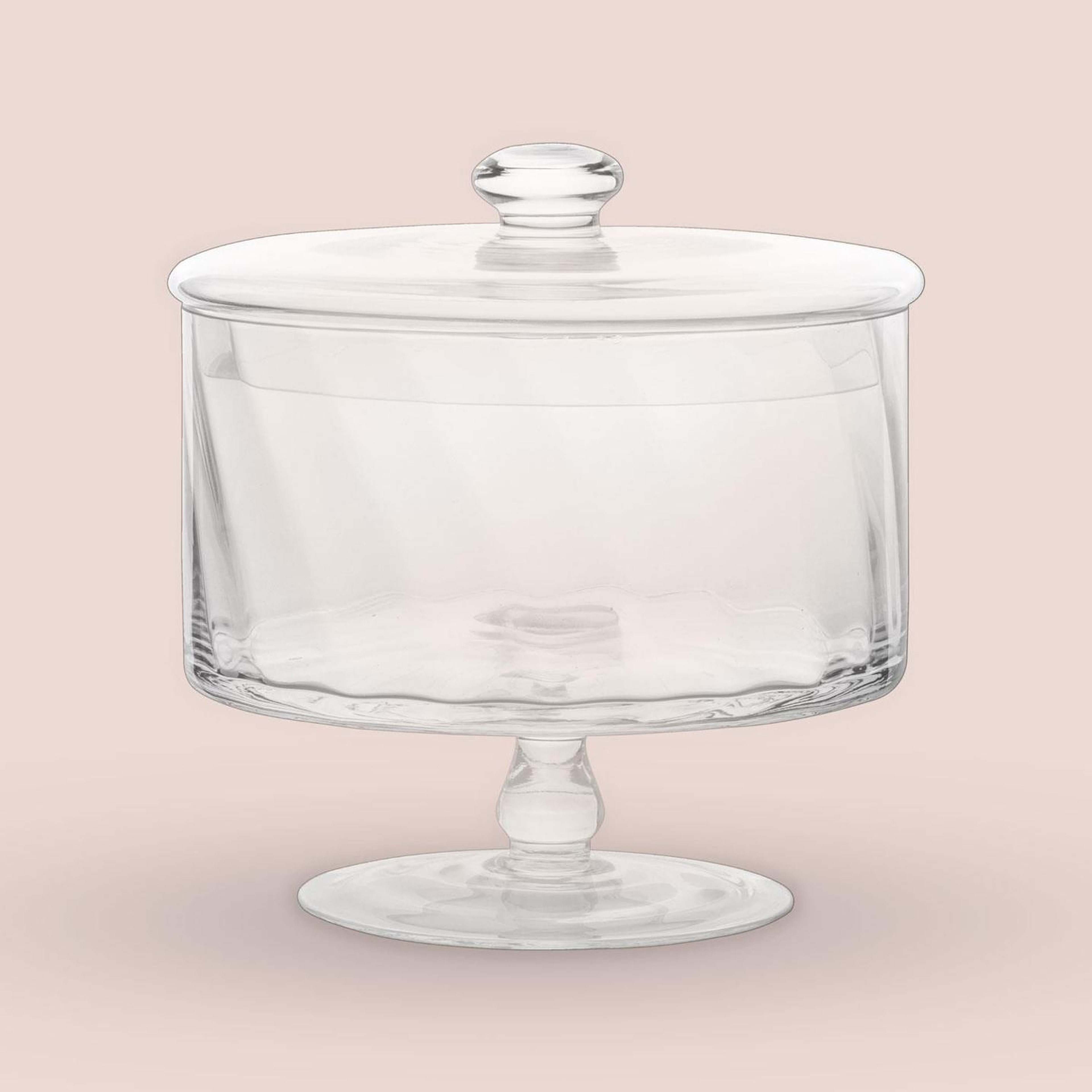 Ayaklı Cam Saklama Kabı 20 Cm