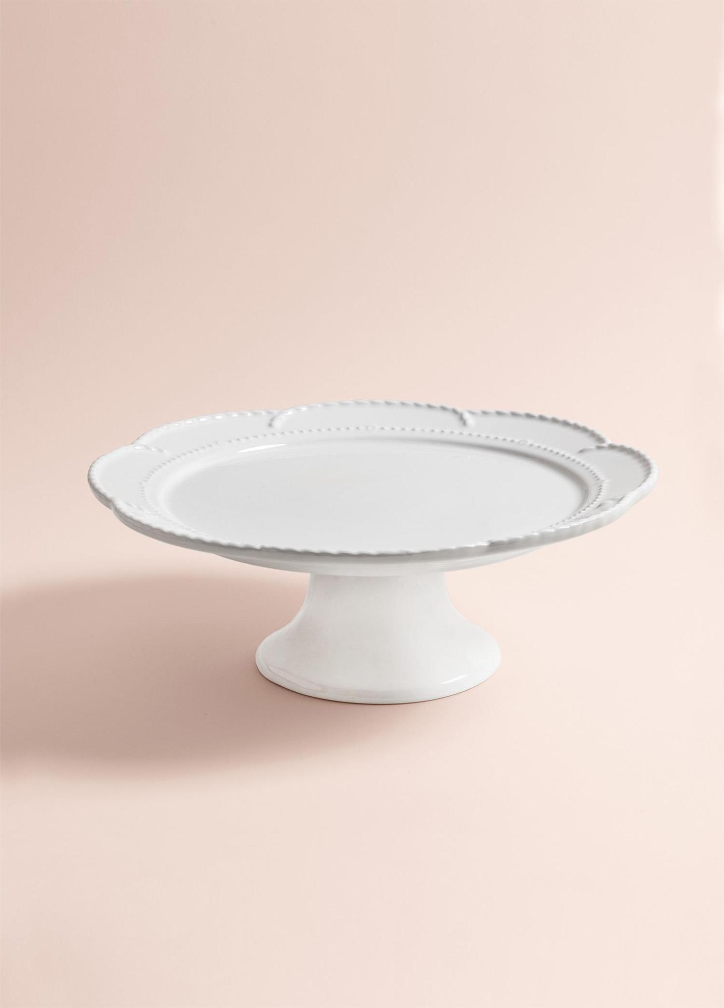 Grande Pasta Kek Standı Beyaz 31x12 cm GRD0014