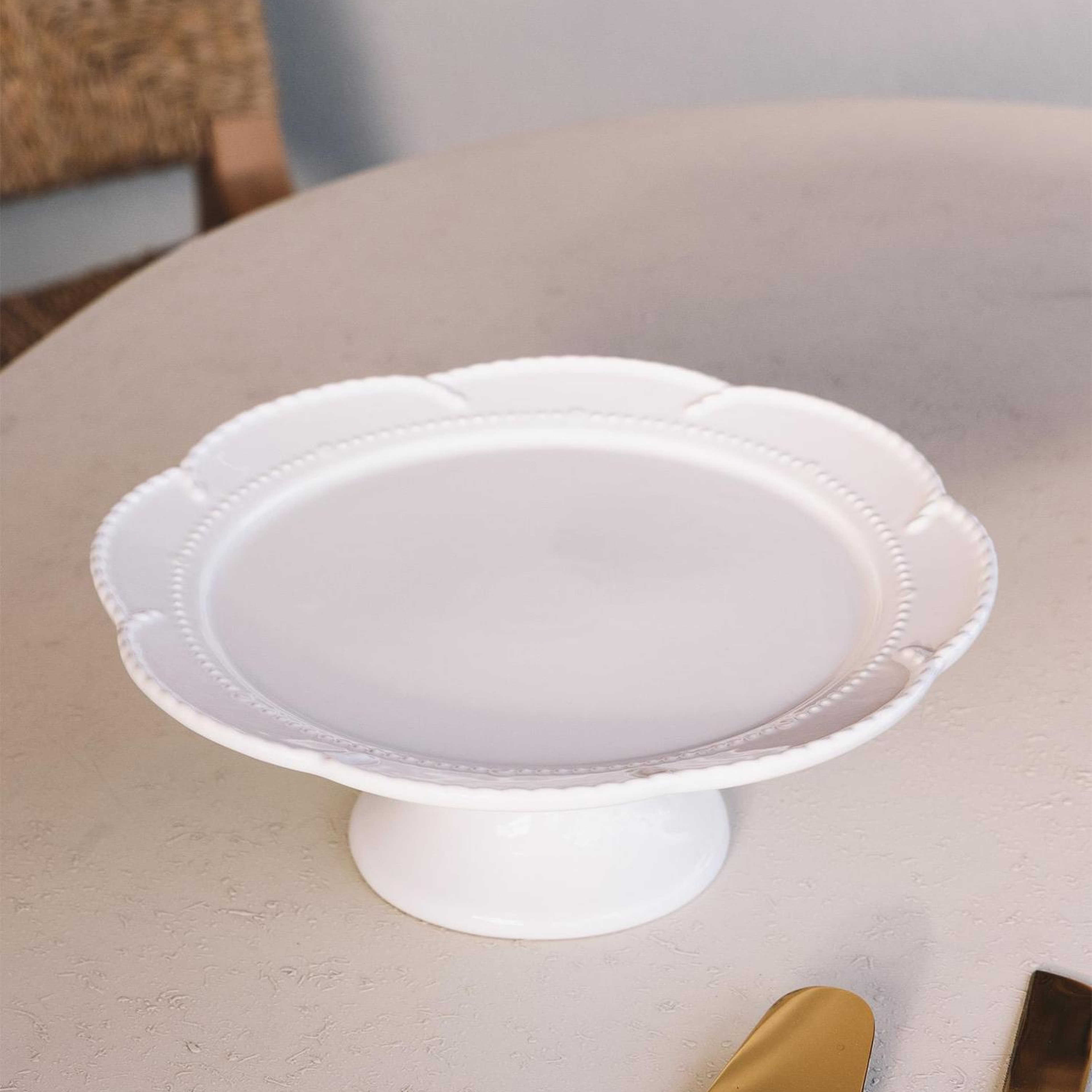 Grande Pasta Kek Standı Beyaz 31x12 cm GRD0014