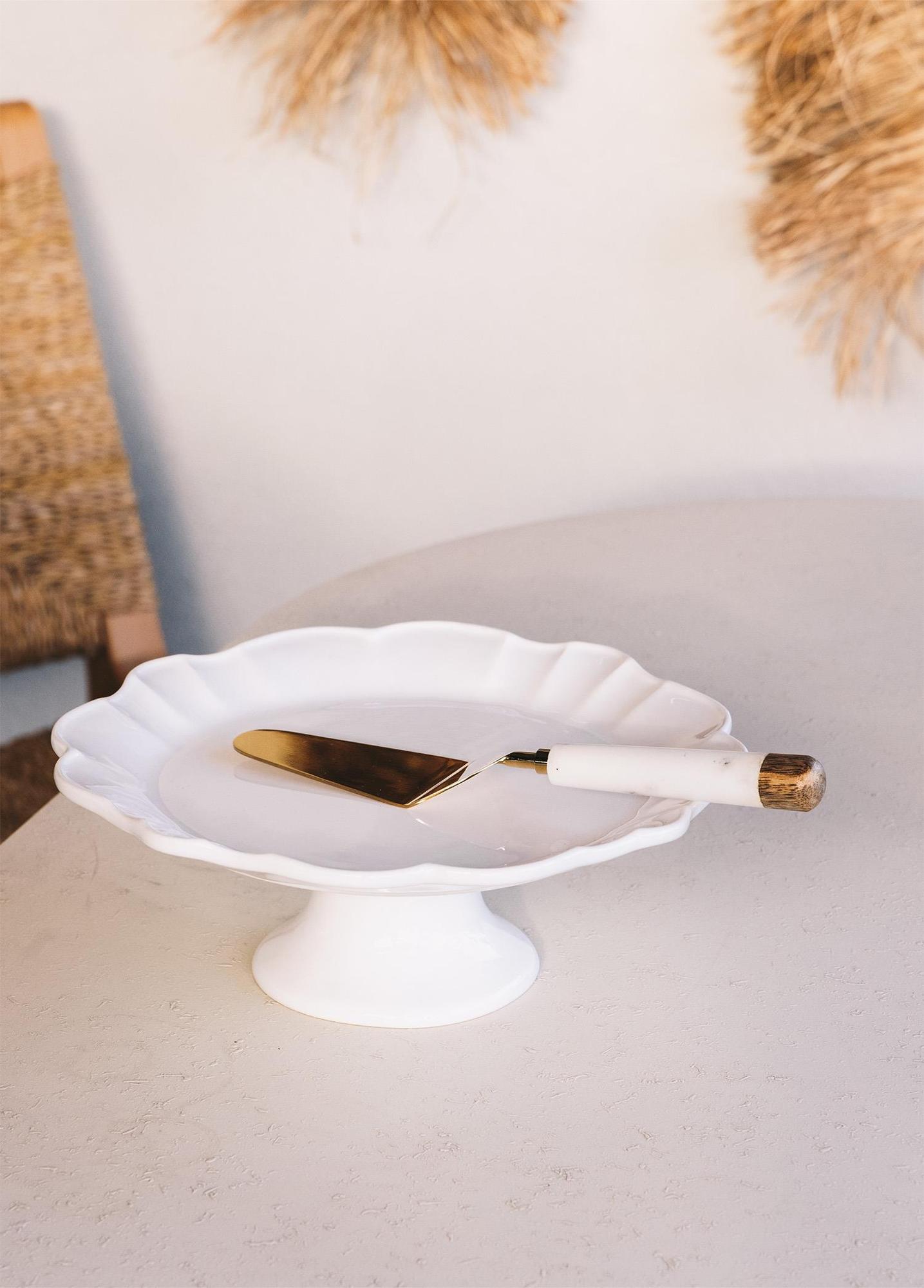 Grande Pasta Kek Standı Beyaz 32x12 cm GRD0011