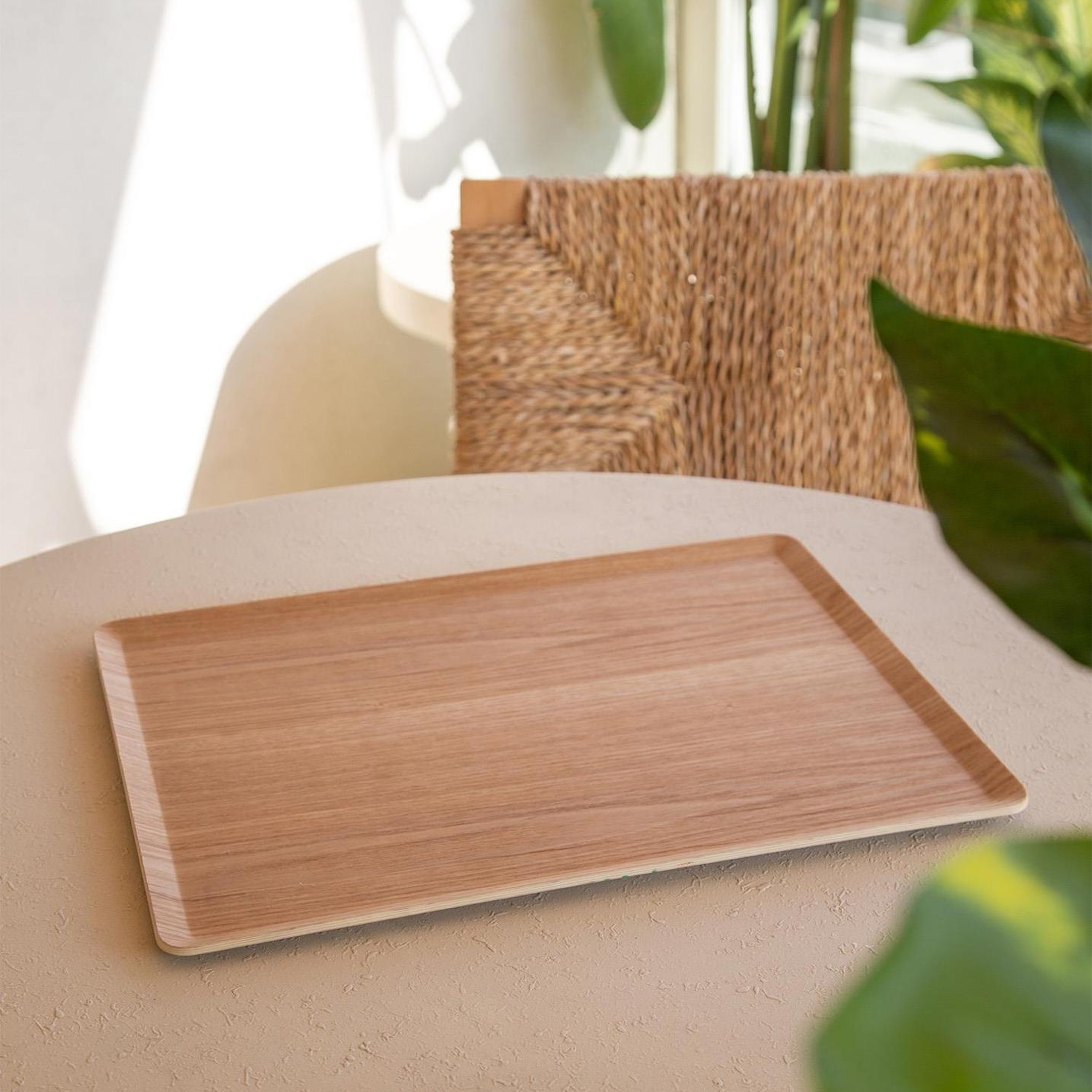 Natura Kaydırmaz Ahşap Tepsi 36x28 Cm