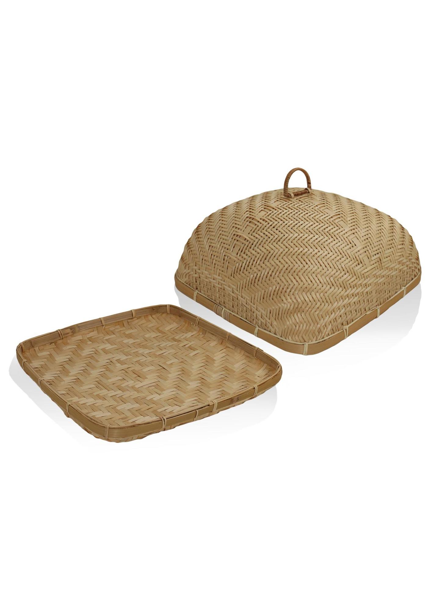 Bambu Dikdörtgen Tepsi 40x40x21 cm