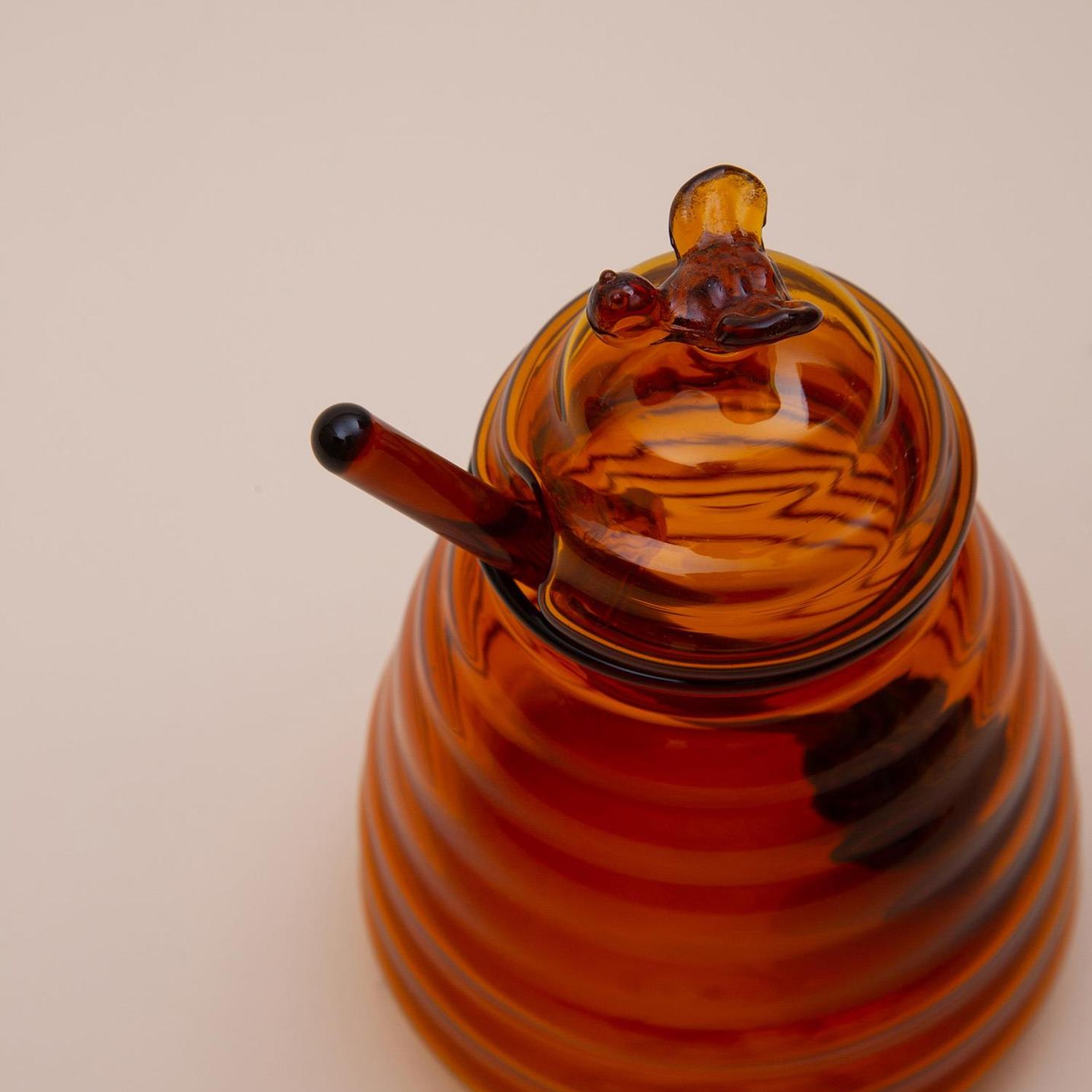 Cam Bal Kavanozu Amber 13 Cm