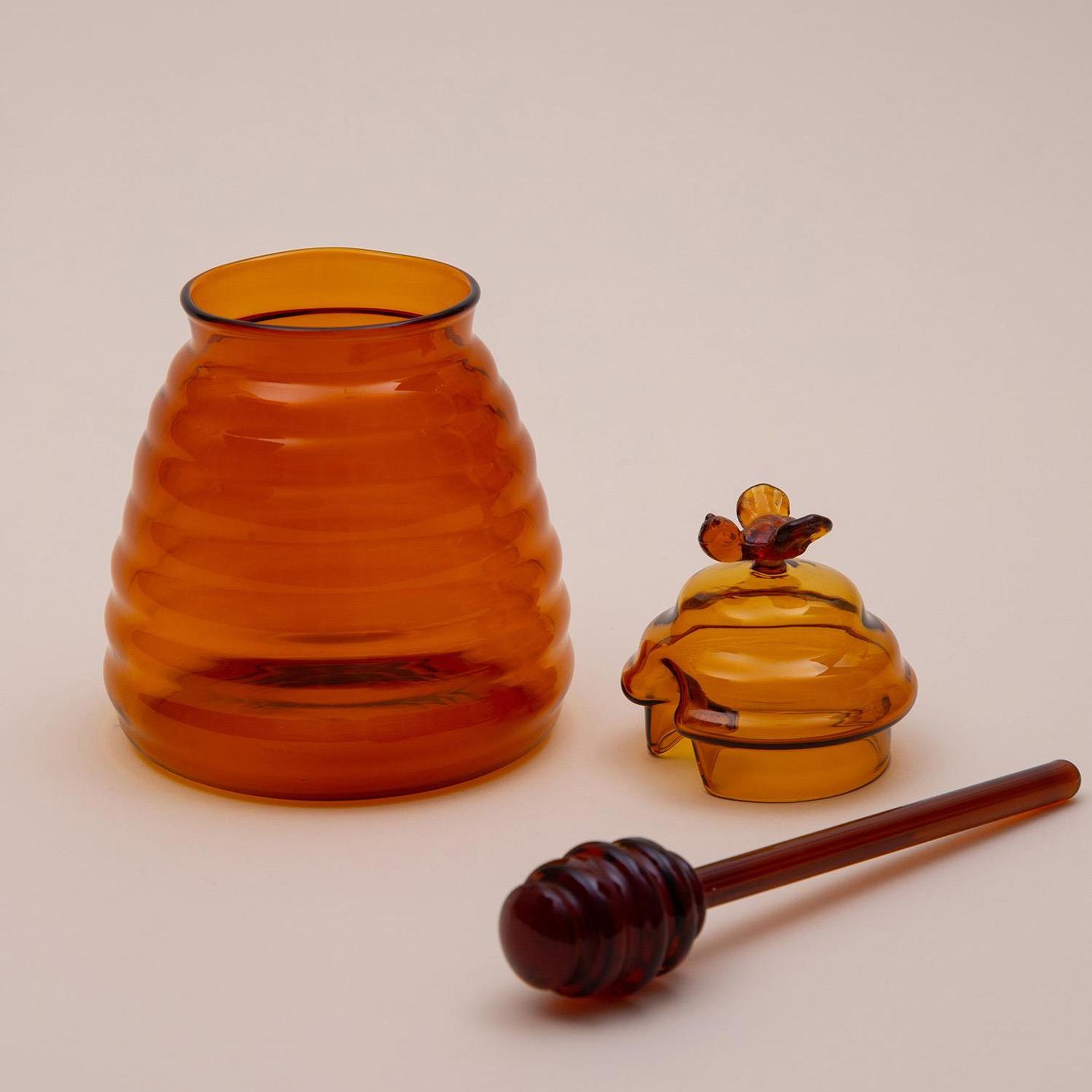 Cam Bal Kavanozu Amber 13 Cm