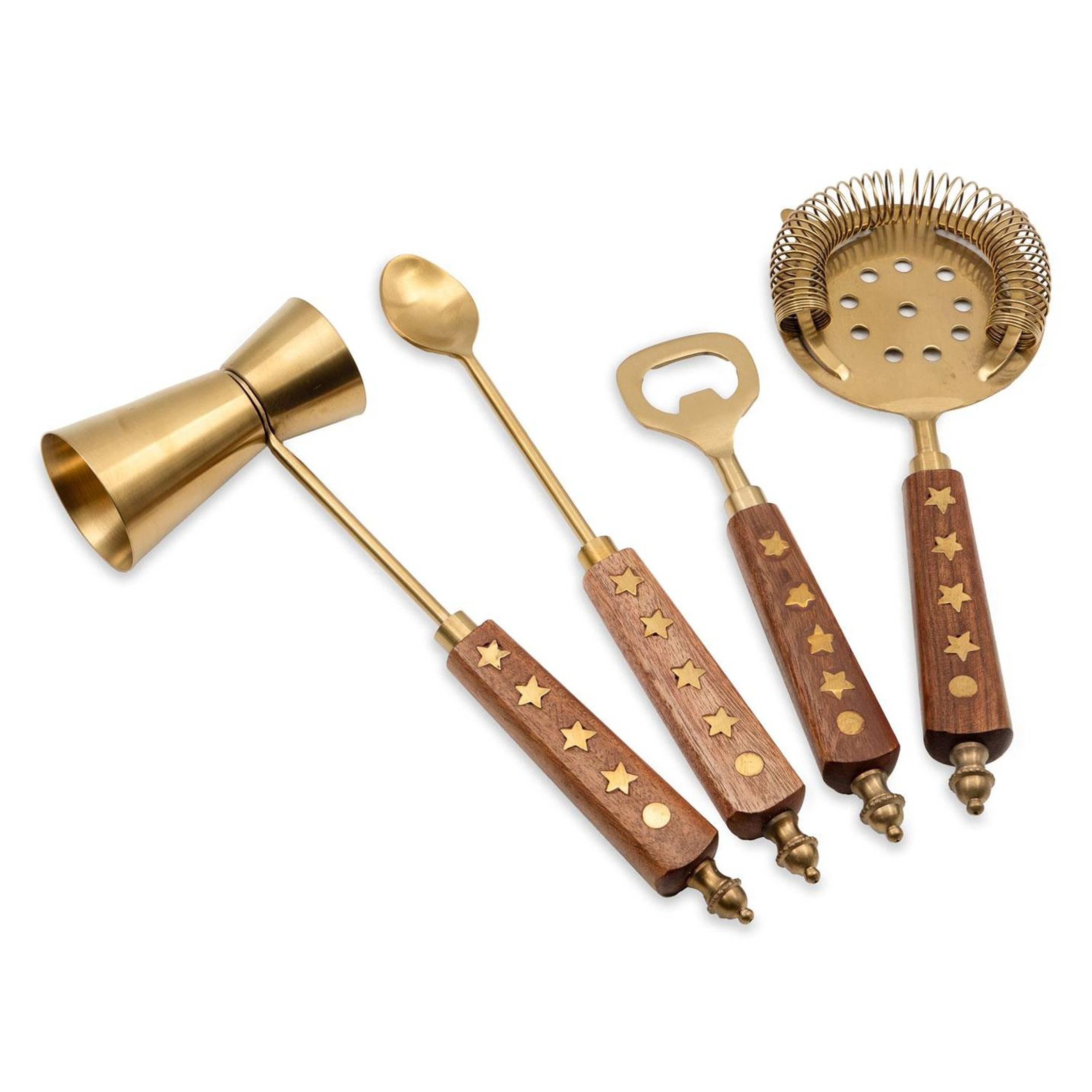 Wood Standlı Kokteyl Hazırlama Takımı 4 Parça