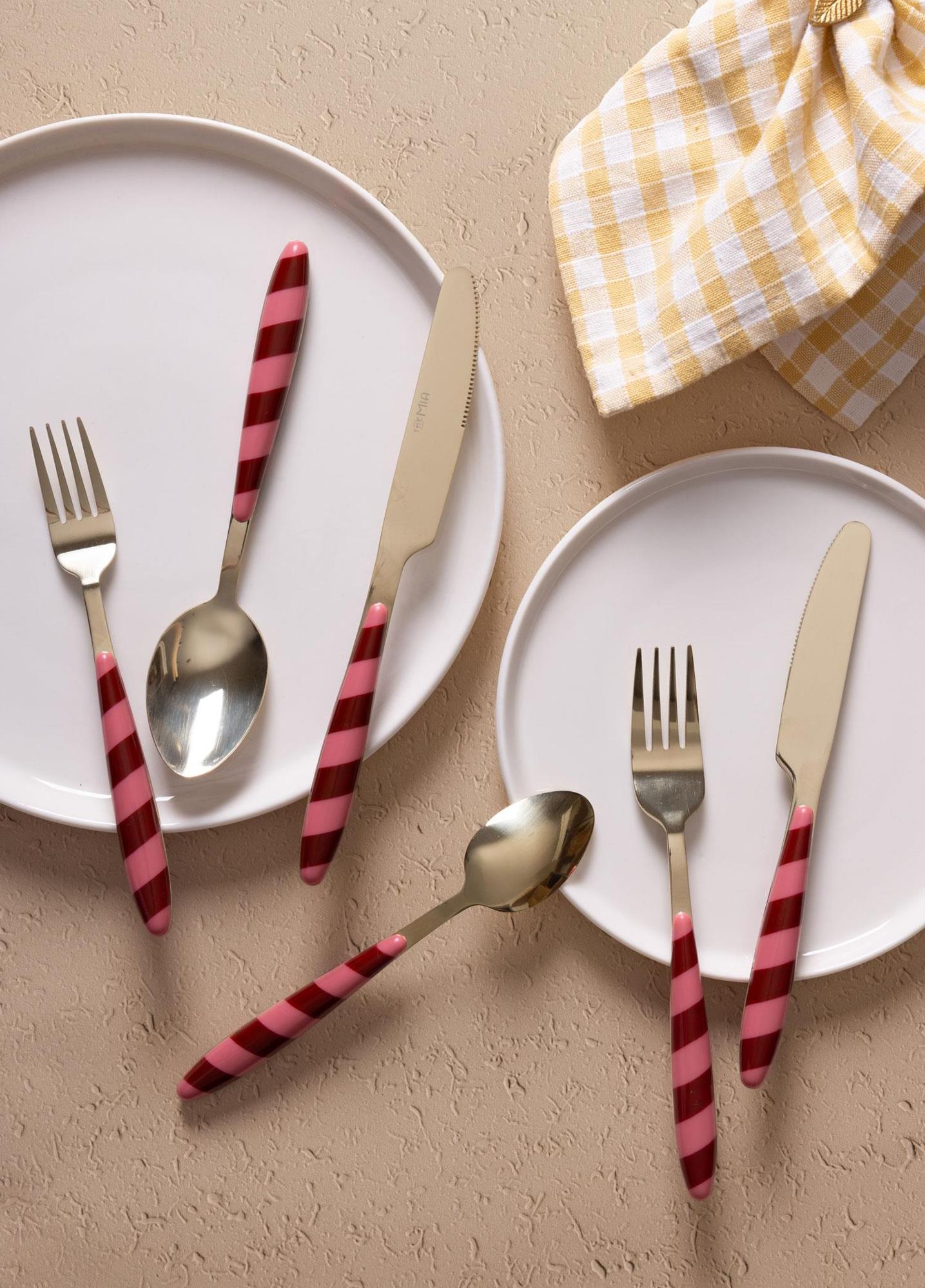 Joy Çatal Kaşık Bıçak Takımı Pembe Gold 36 Parça