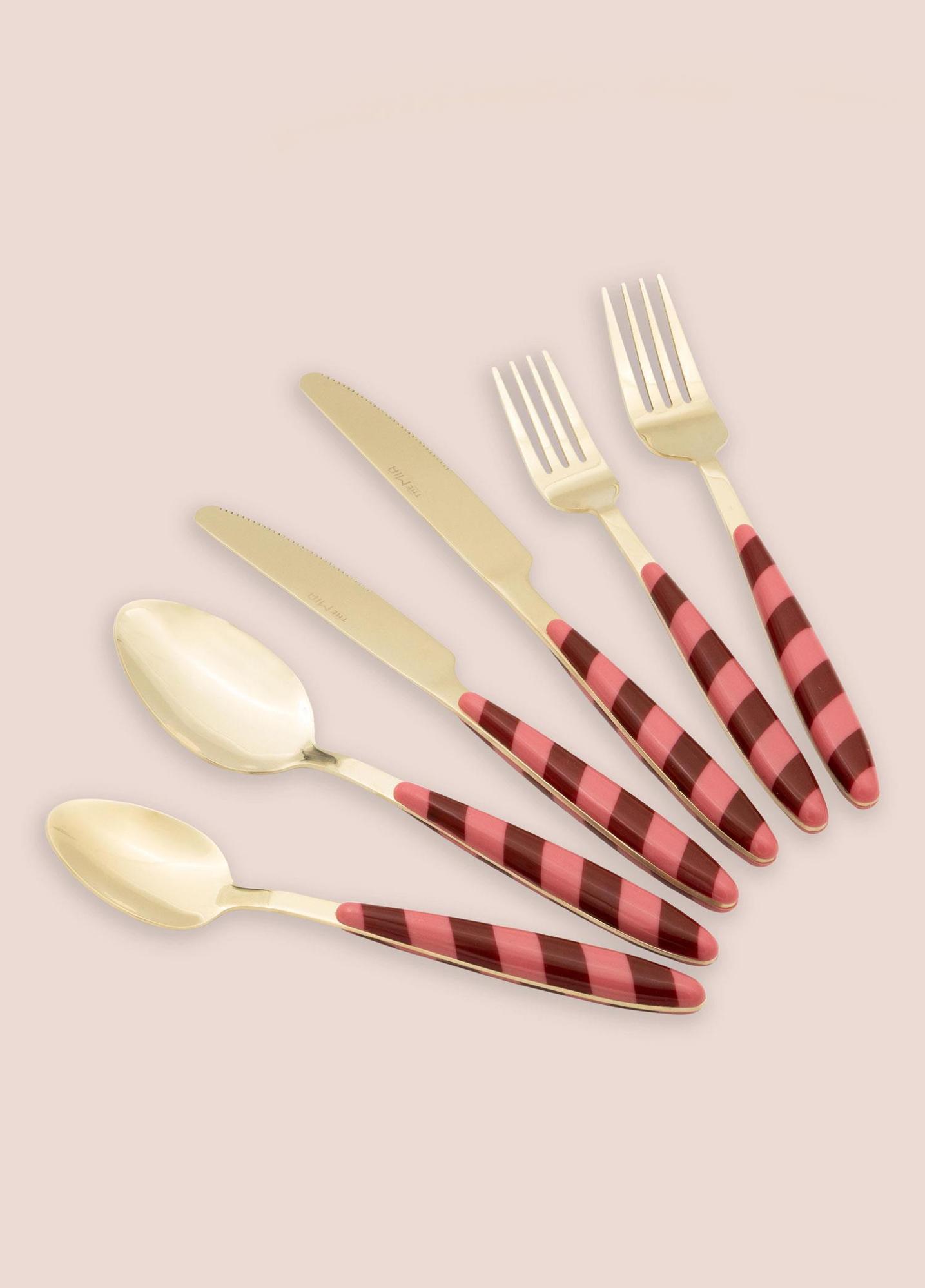 Joy Çatal Kaşık Bıçak Takımı Pembe Gold 36 Parça