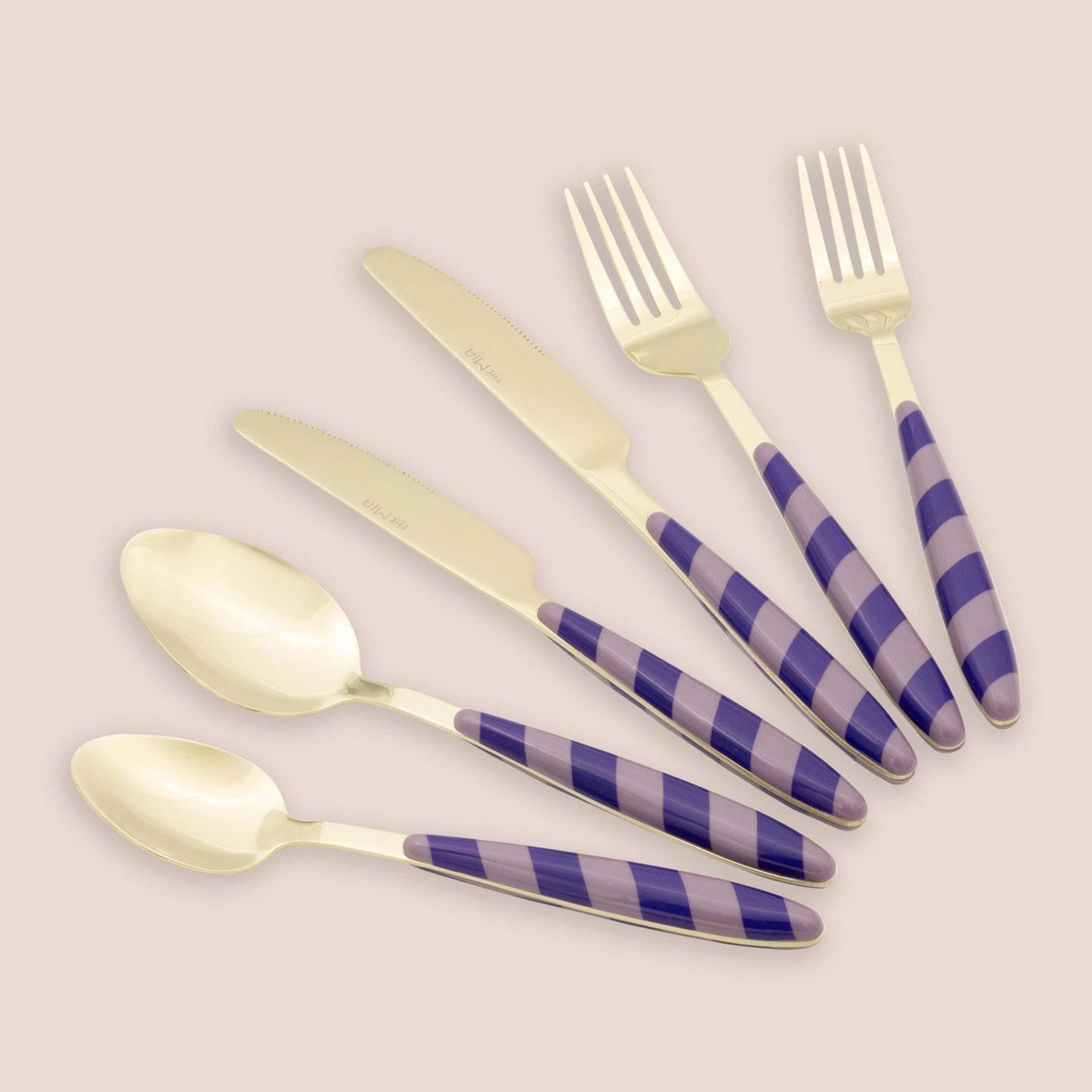 Joy Çatal Kaşık Bıçak Takımı Mor Gold 36 Parça