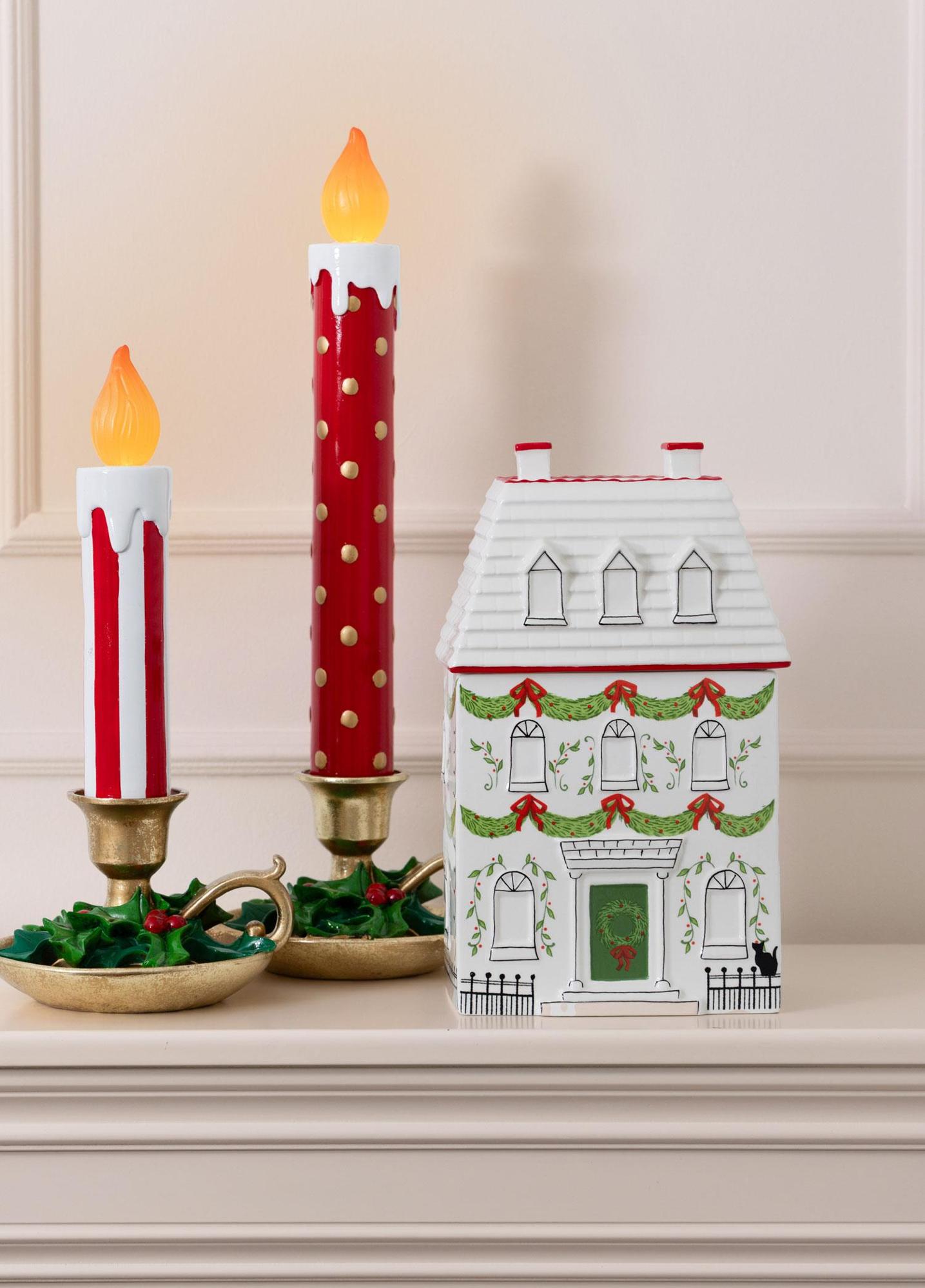 Dekoratif Kurabiye Kavanozu Ev 19x12x30 cm