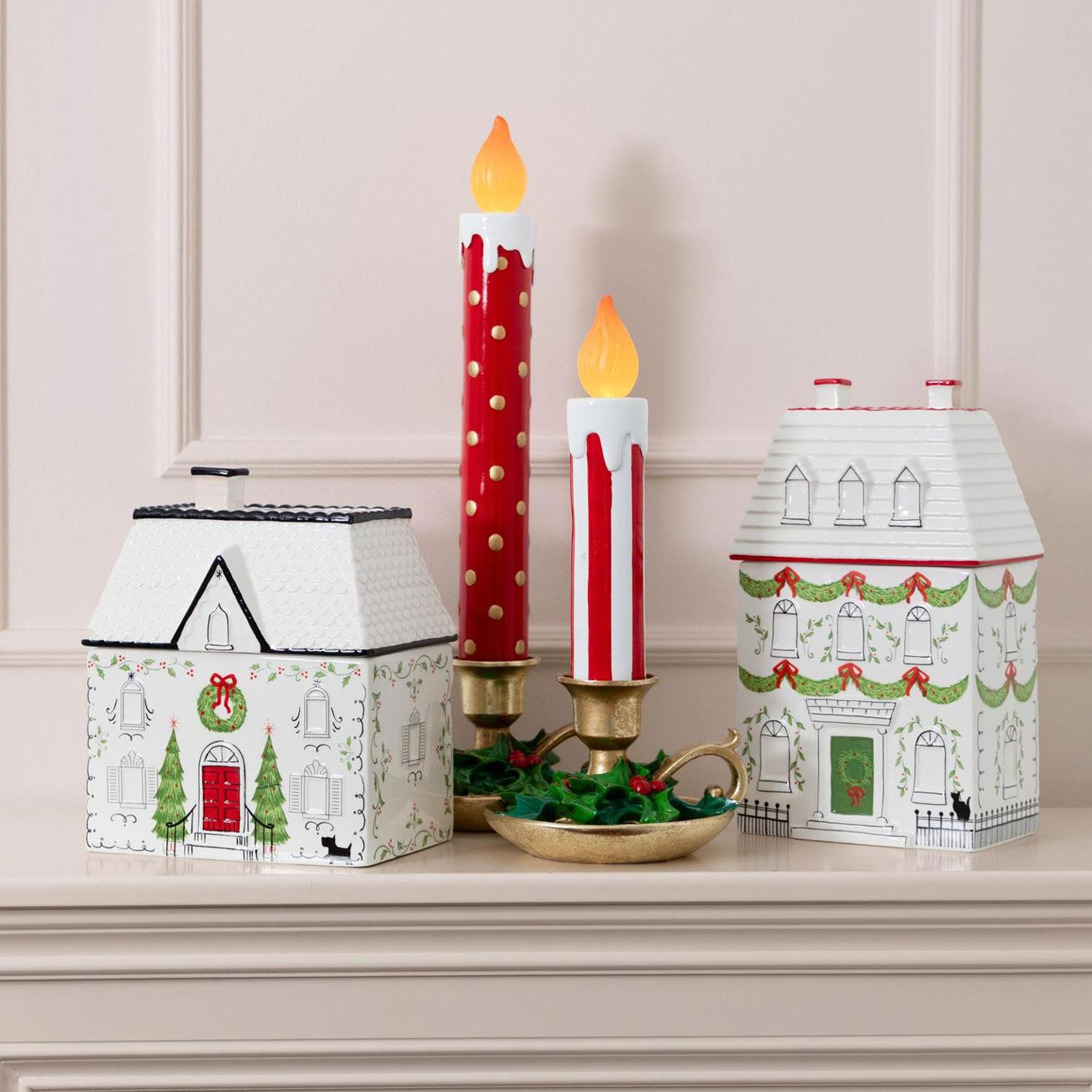 Dekorarif Kurabiye Kavanozu Ev 21x15x25 cm