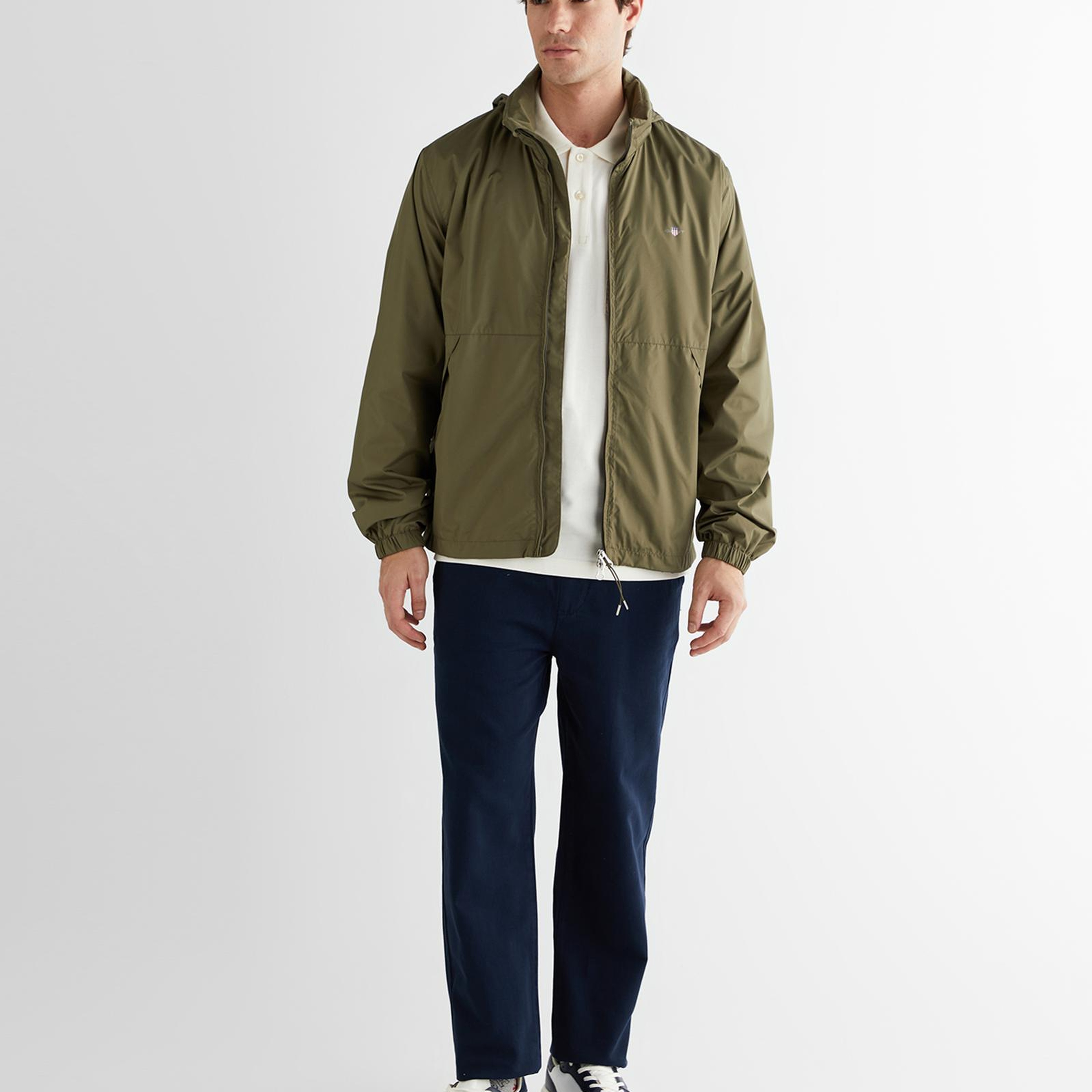 Gant Erkek Yeşil Regular Fit Kapüşonlu Rüzgarlık