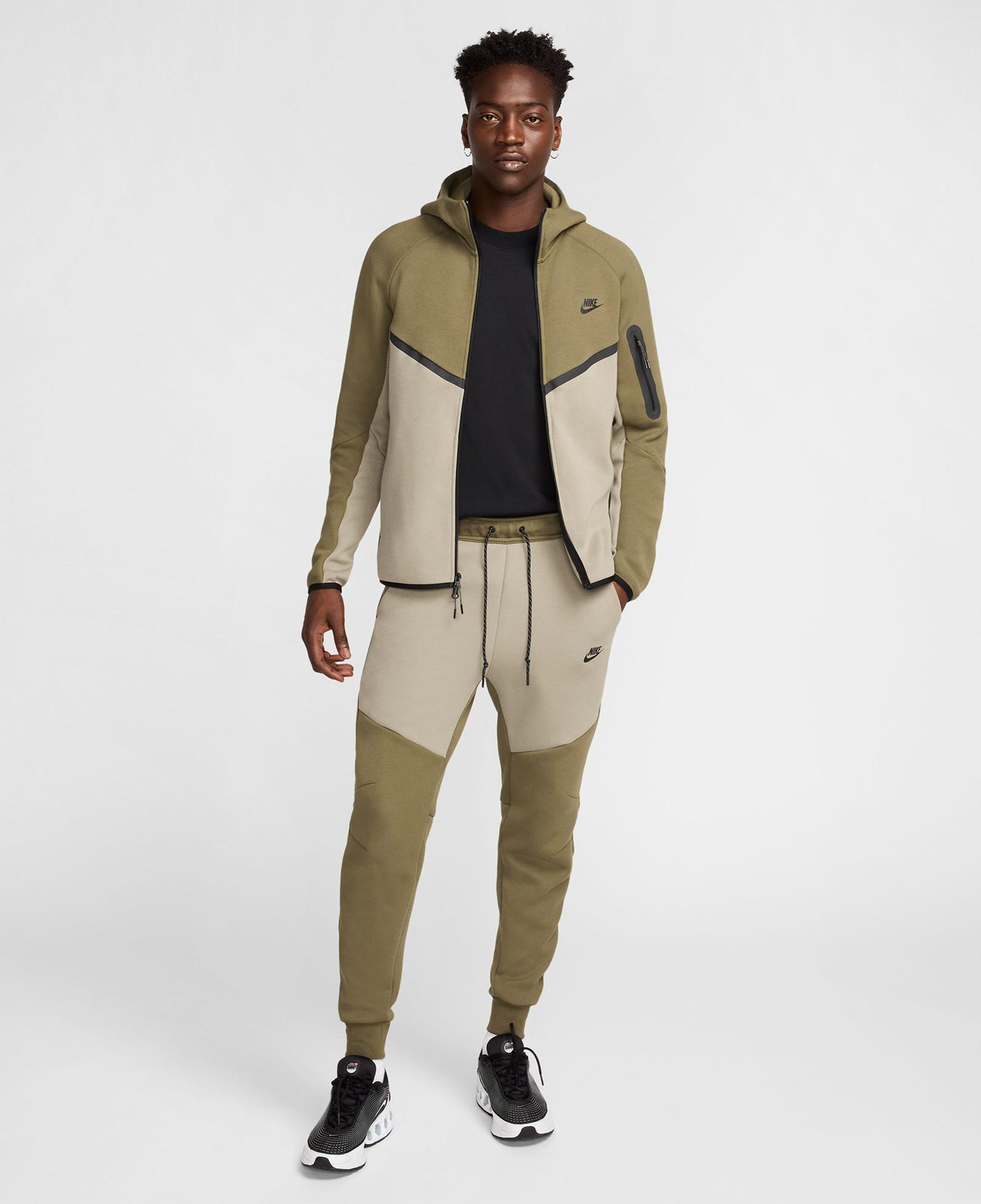 Nike Tech Fleece Erkek Haki Kapüşonlu Hoodie