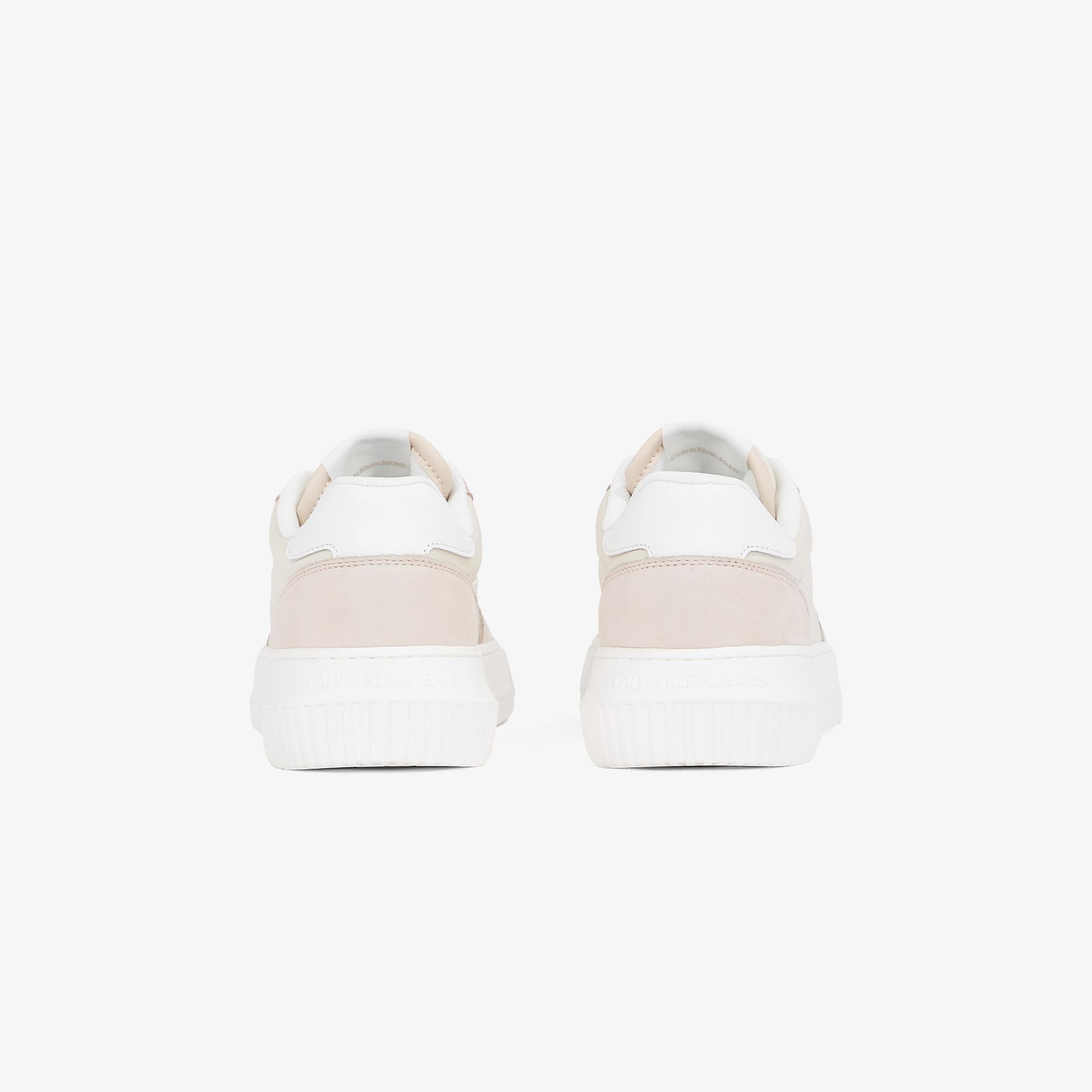 Calvin Klein Chunky Cupsole Low Mix Kadın Beyaz Sneaker