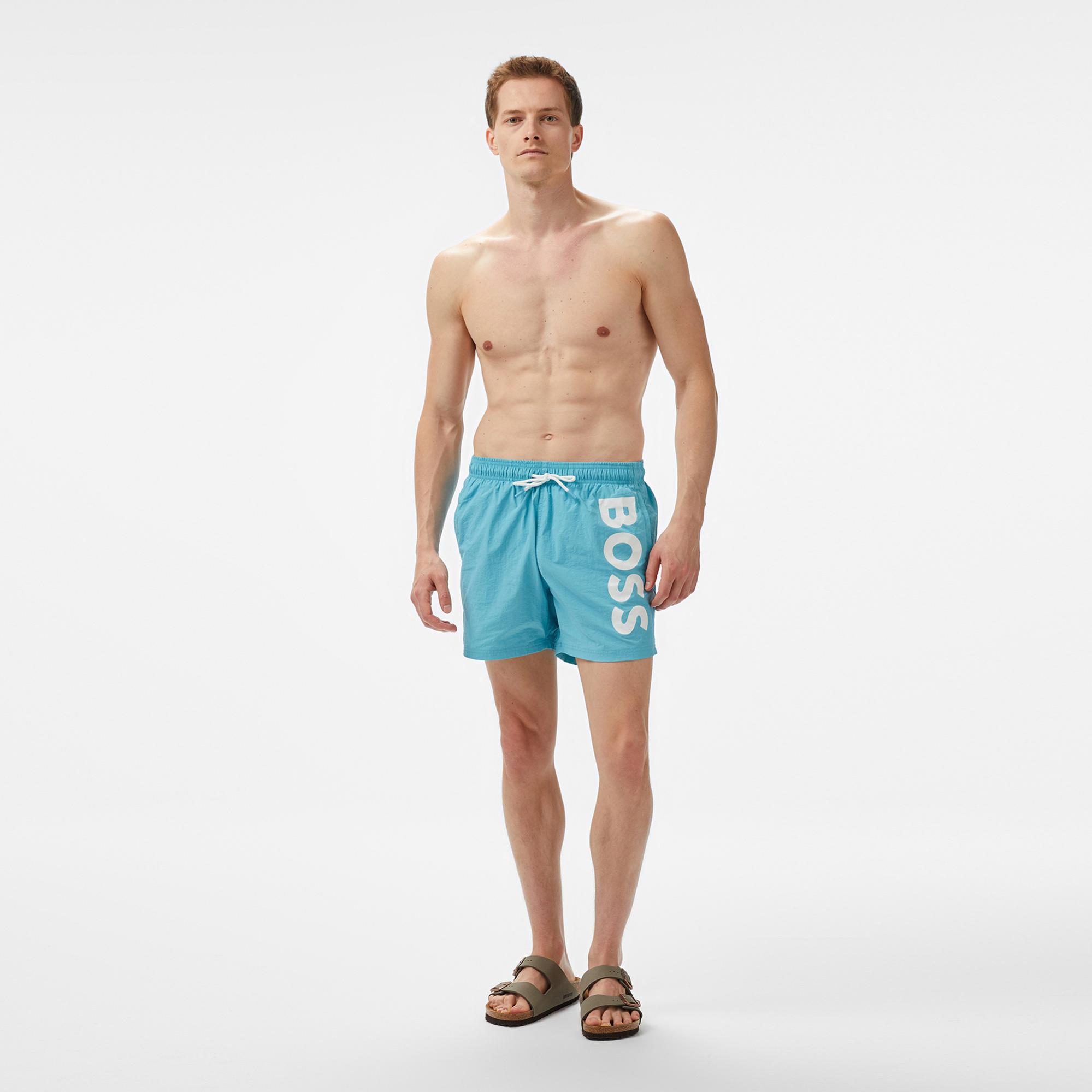 Boss Octopus Erkek Mavi Mayo Şort