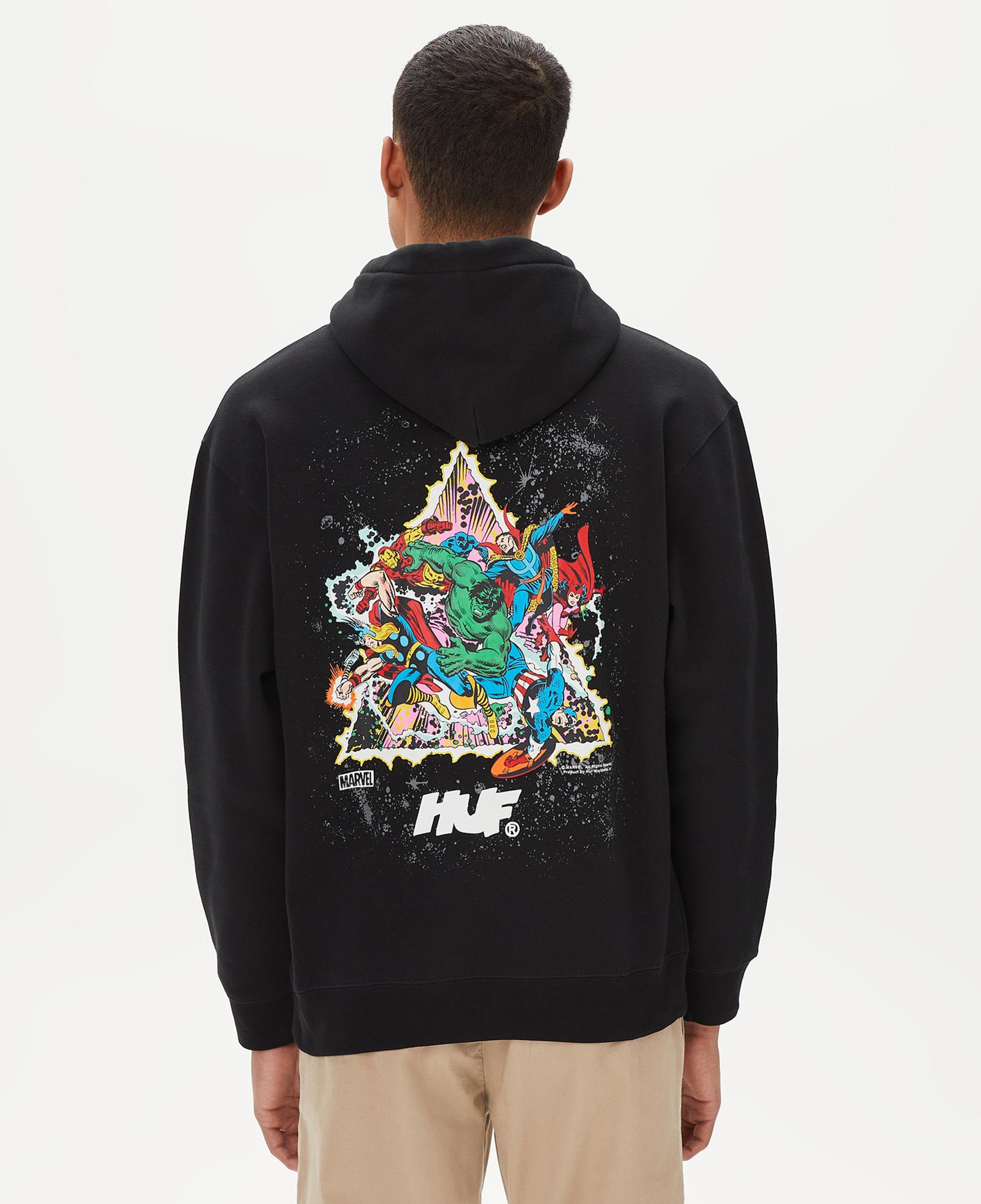 HUF Cosmic Assemblage Erkek Siyah Hoodie