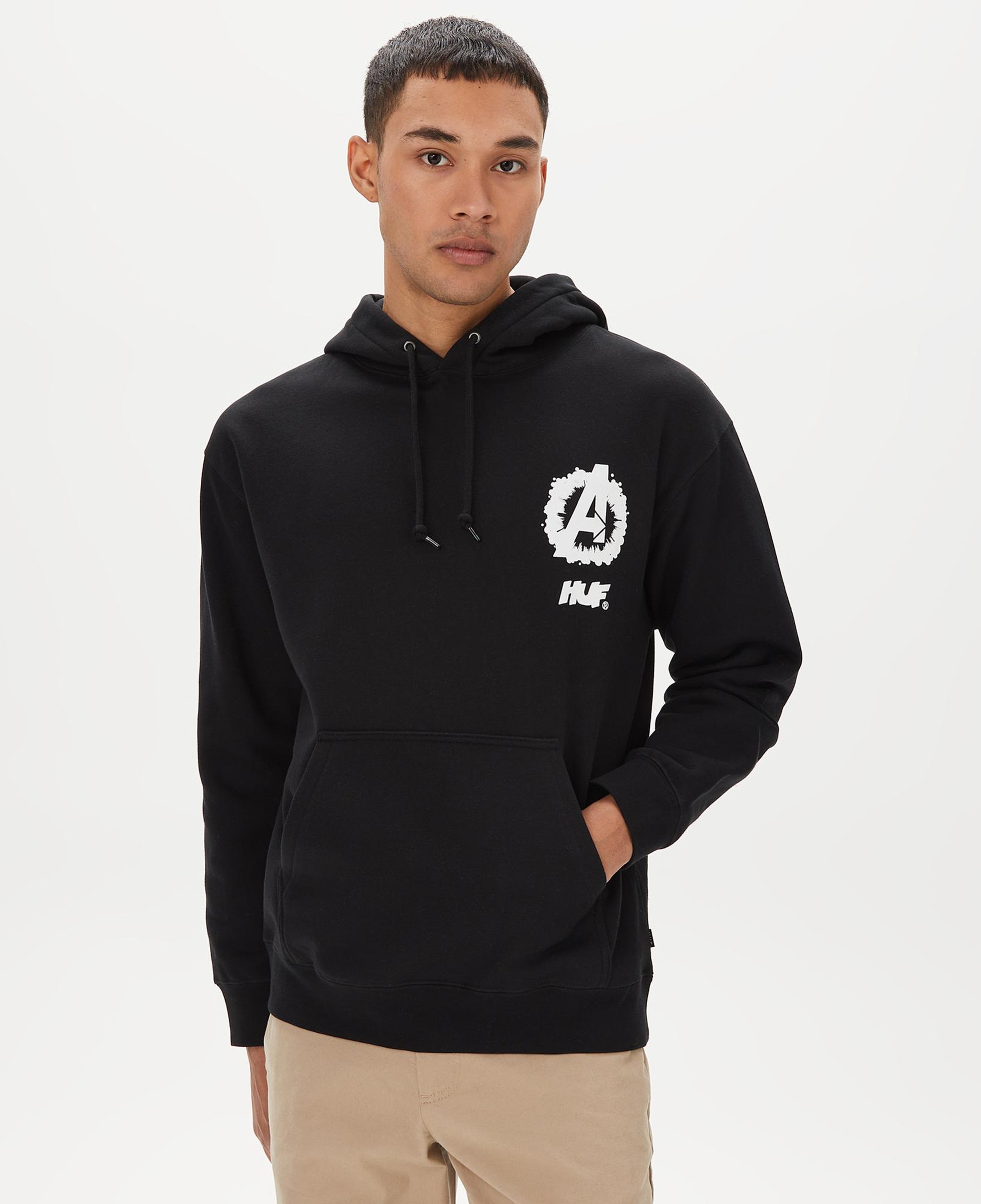 HUF Cosmic Assemblage Erkek Siyah Hoodie