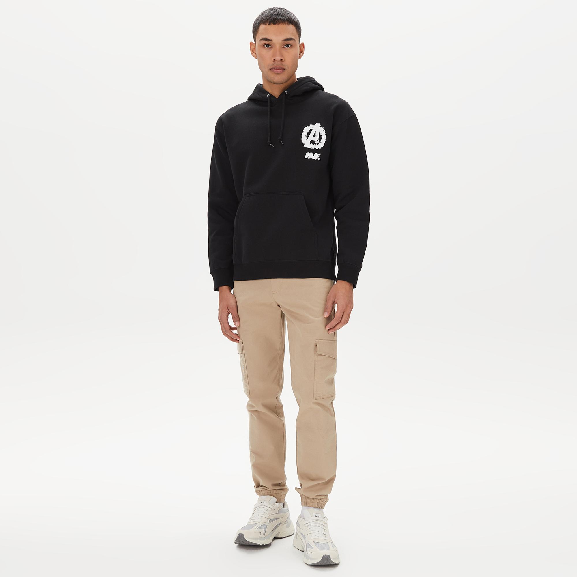 HUF Cosmic Assemblage Erkek Siyah Hoodie