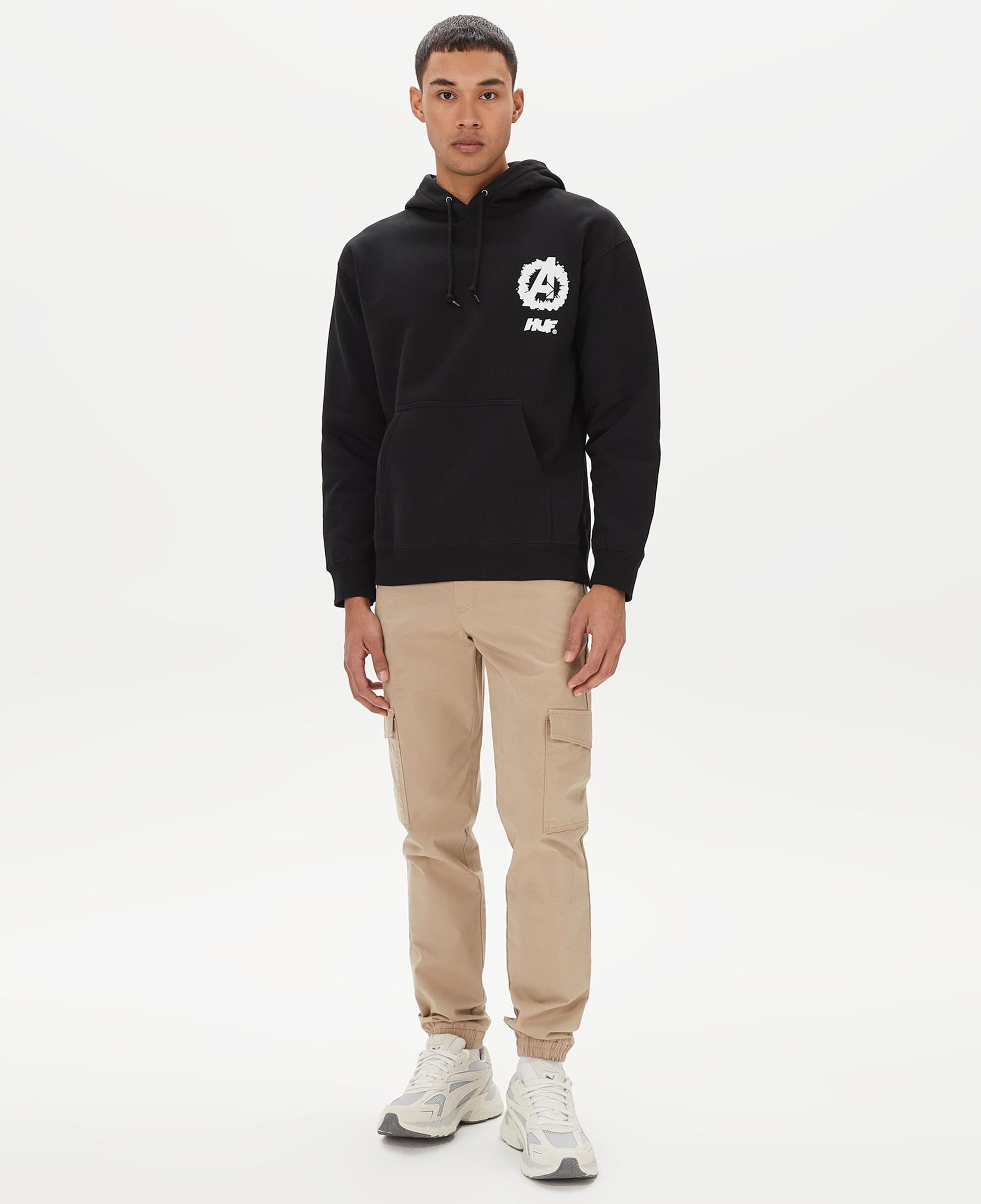 HUF Cosmic Assemblage Erkek Siyah Hoodie