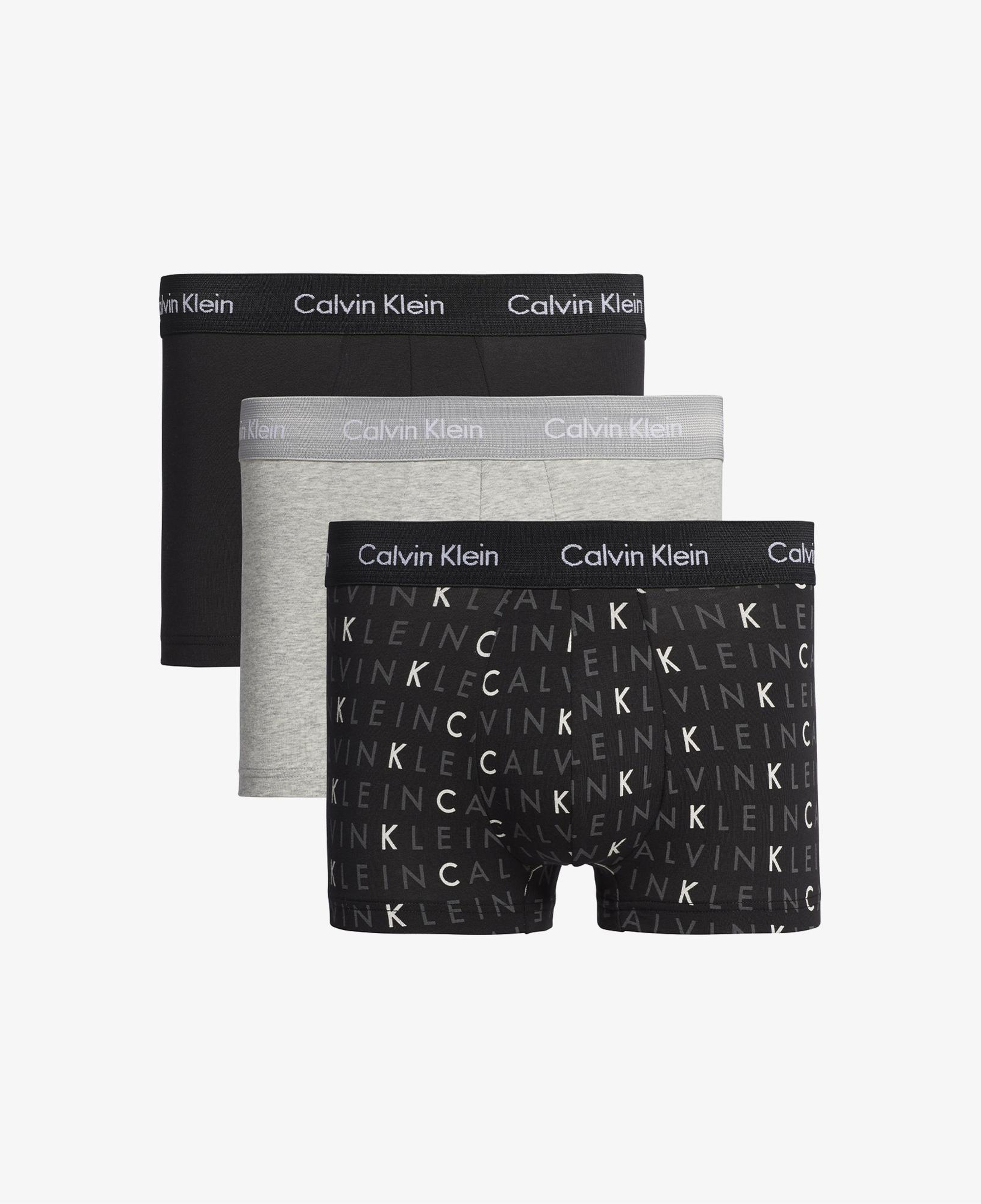 Calvin Klein 3'lü Trunk Erkek Siyah/Gri Boxer