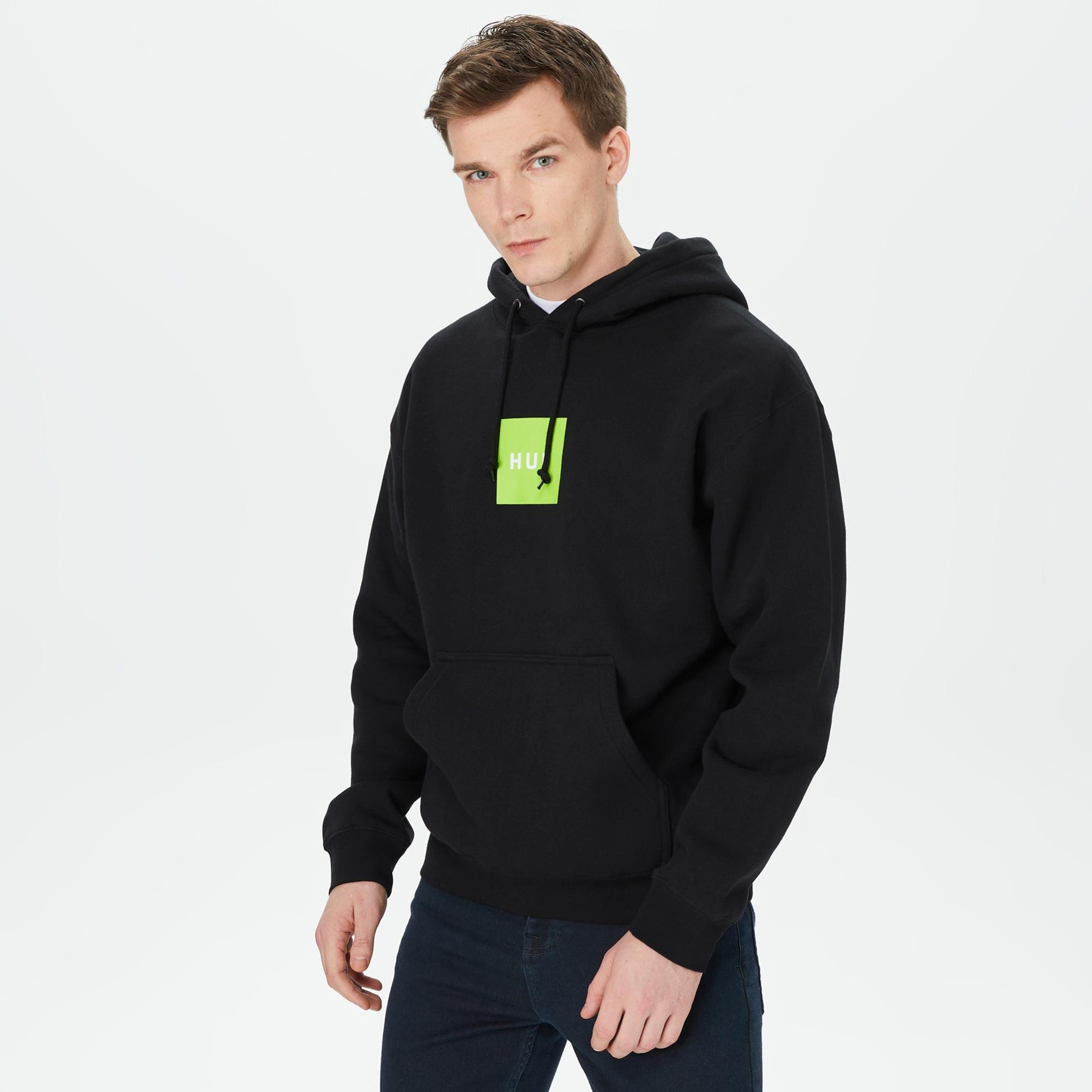 HUF Set Box Erkek Siyah Hoodie