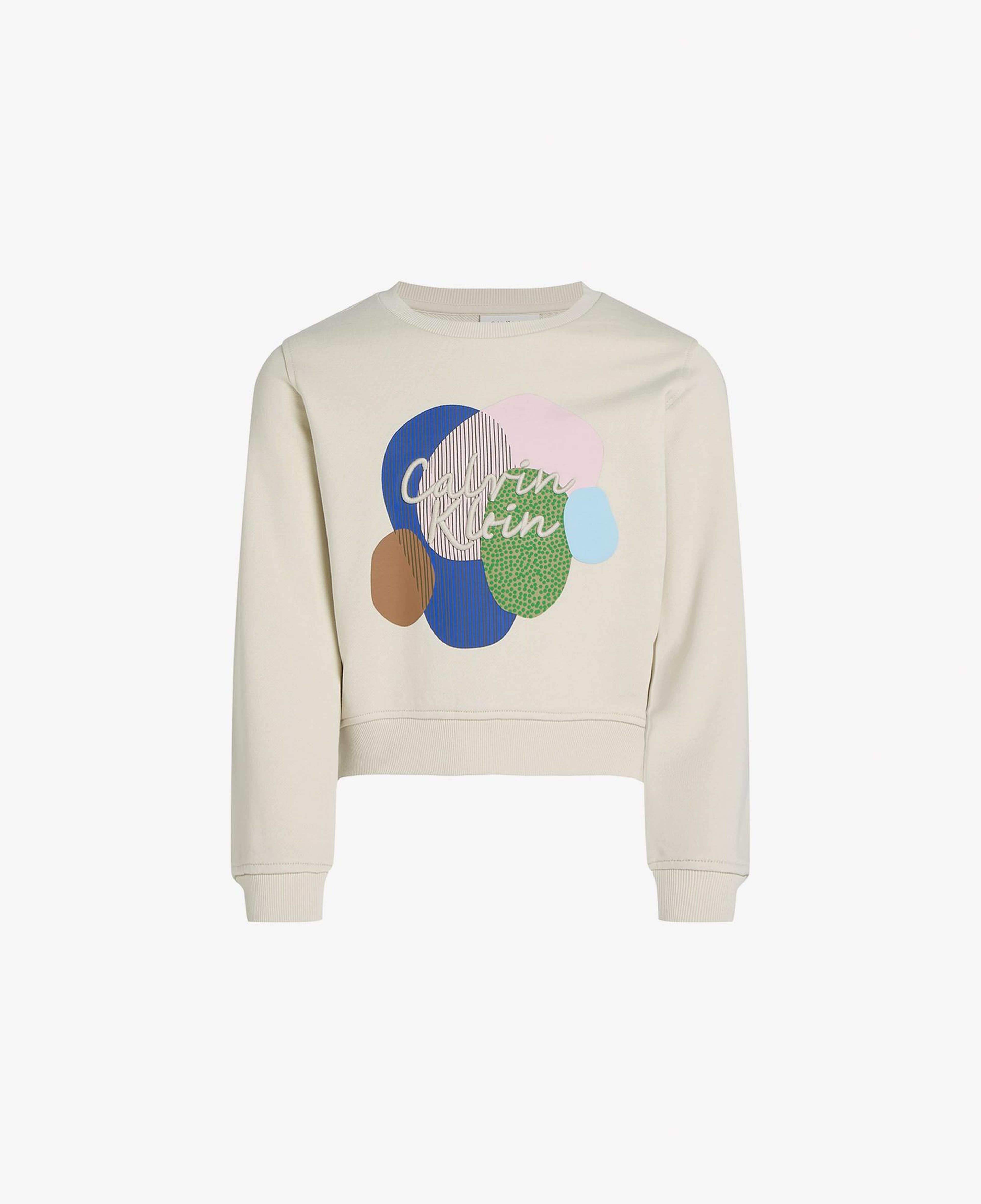 Calvin Klein Graphic Çocuk Bej Sweatshirt
