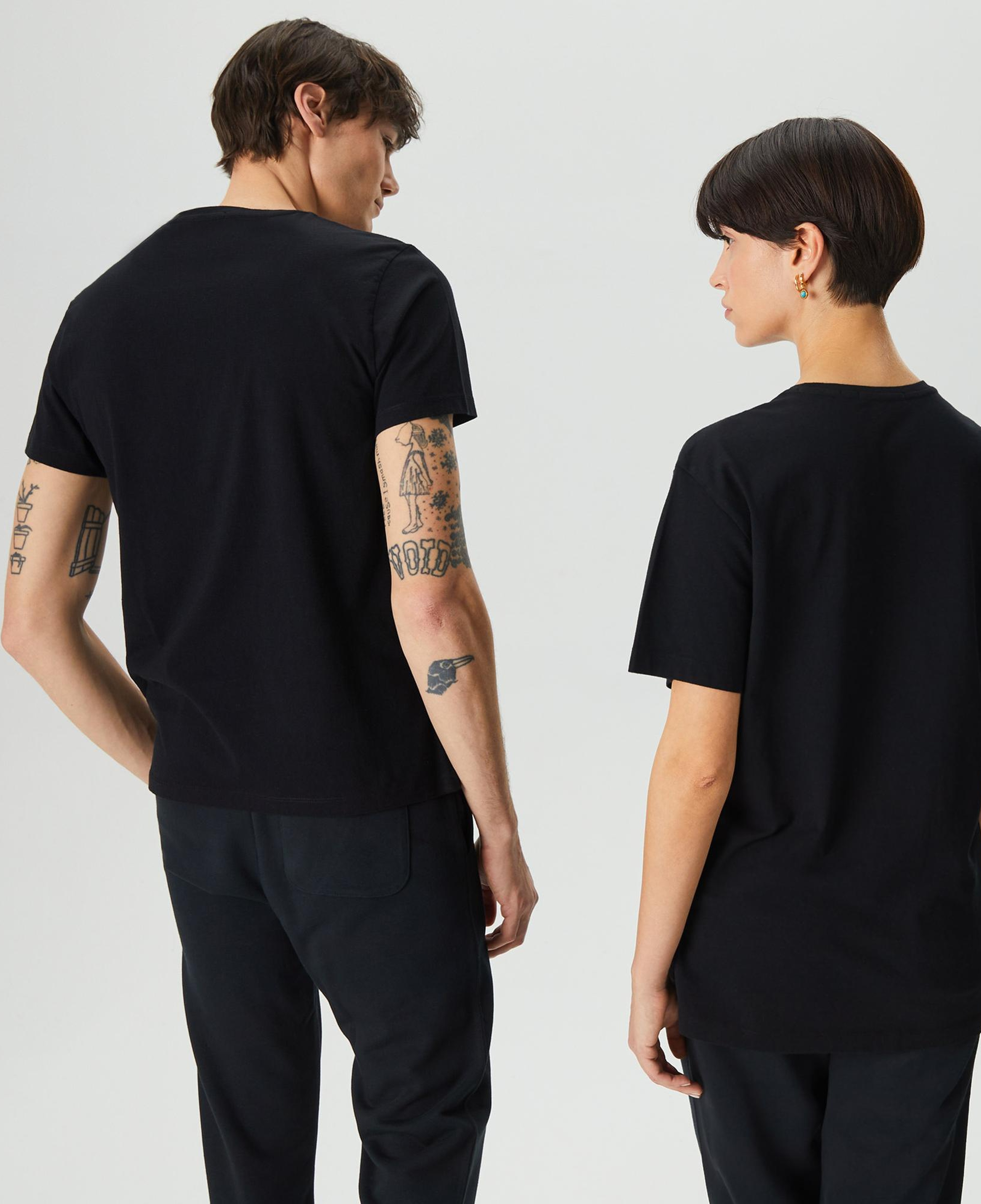 The Stay Line Ghost Print Unisex Siyah T-Shirt