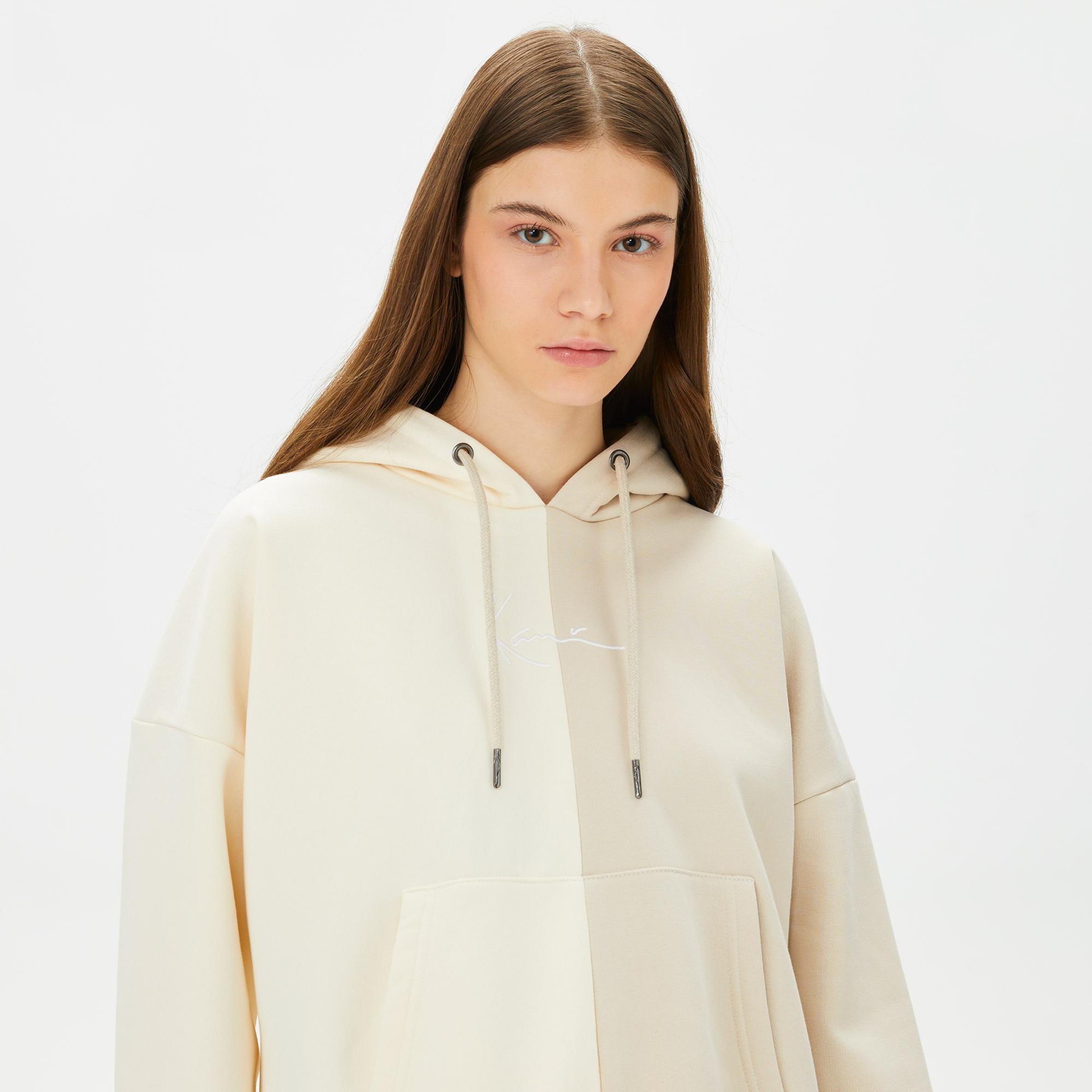 Karl Kani Small Signature Block OS Erkek Bej Hoodie