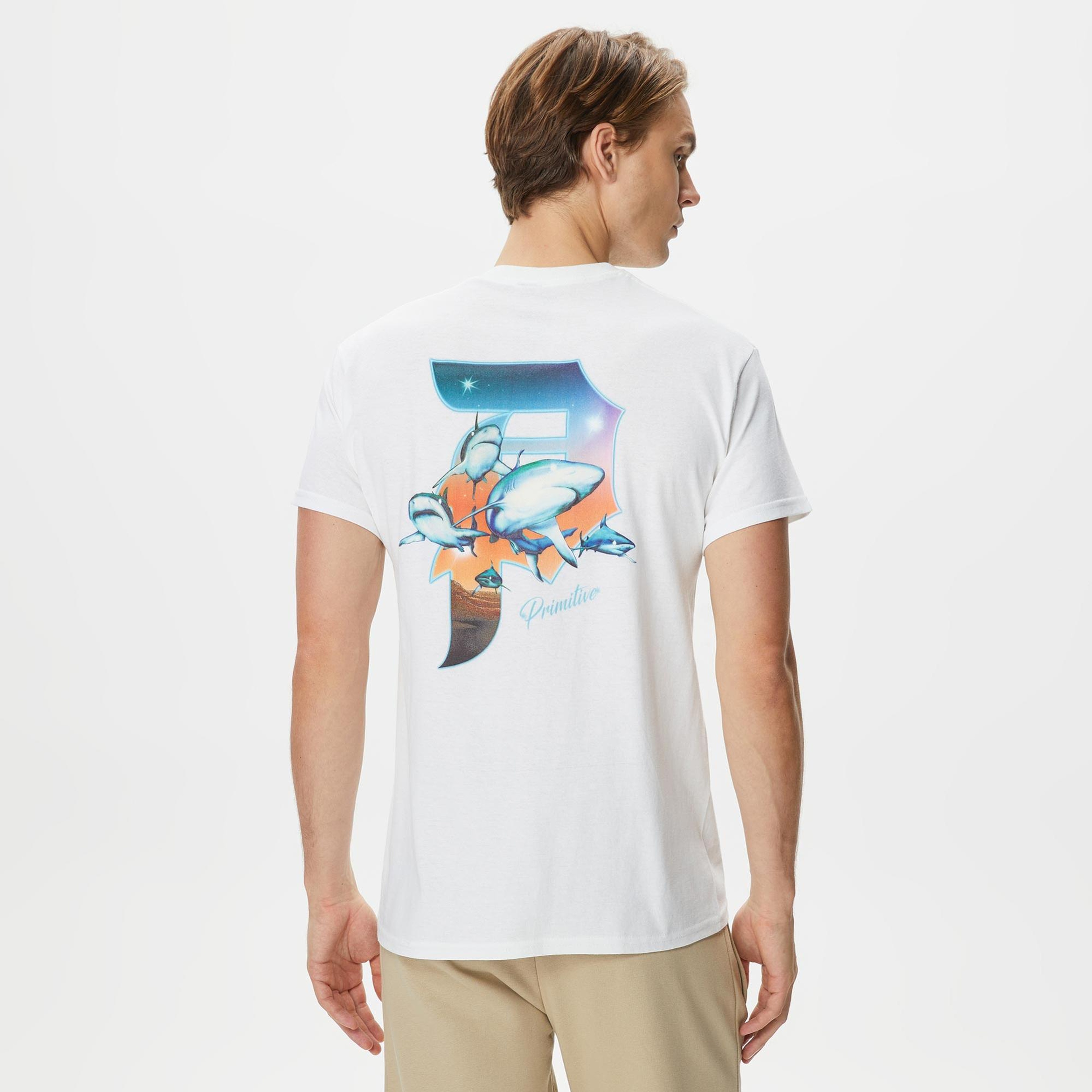 Primitive Shiver Erkek Beyaz T-Shirt