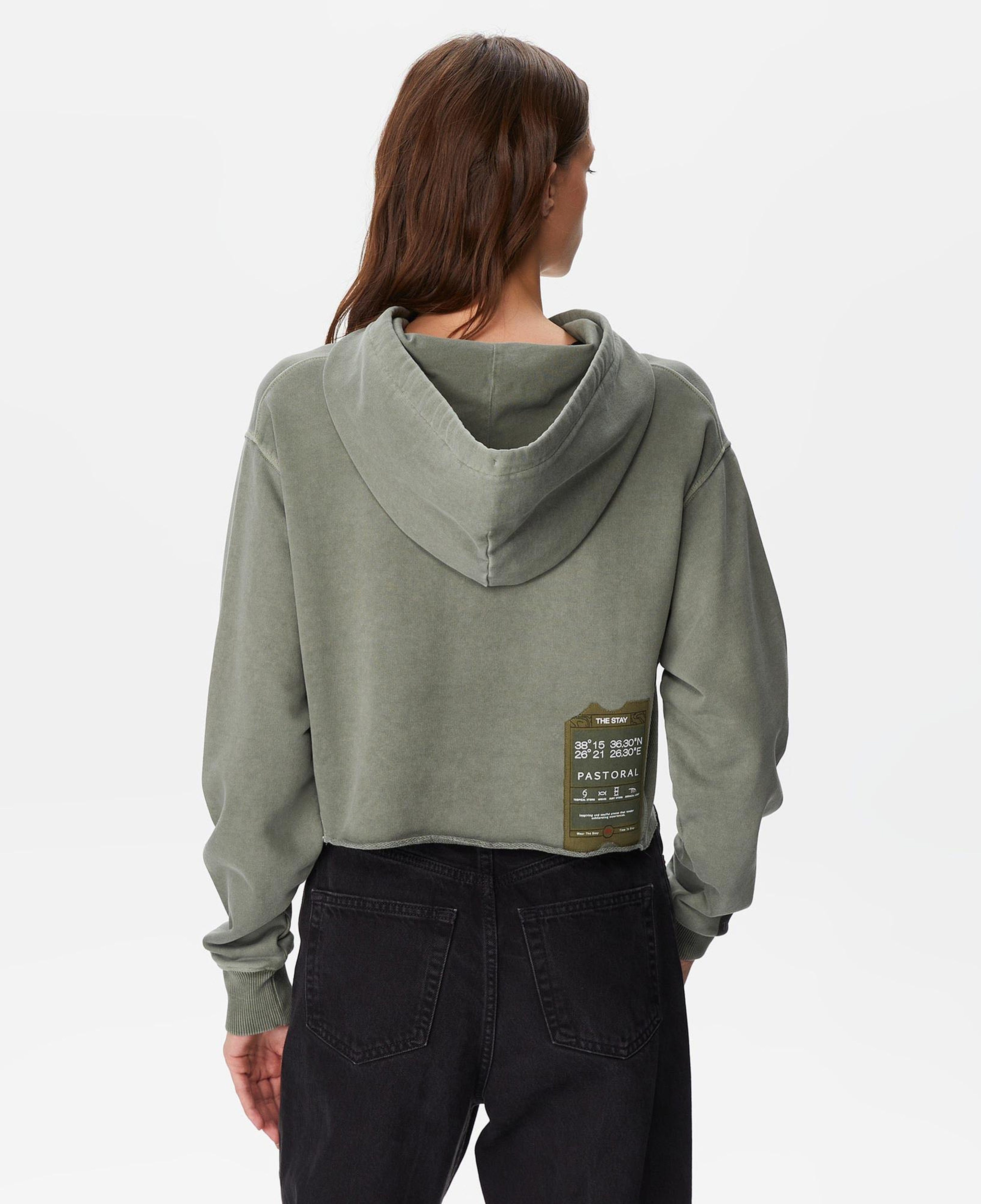 The Stay Line Lumi Pastoral Crop Kadın Yeşil Hoodie