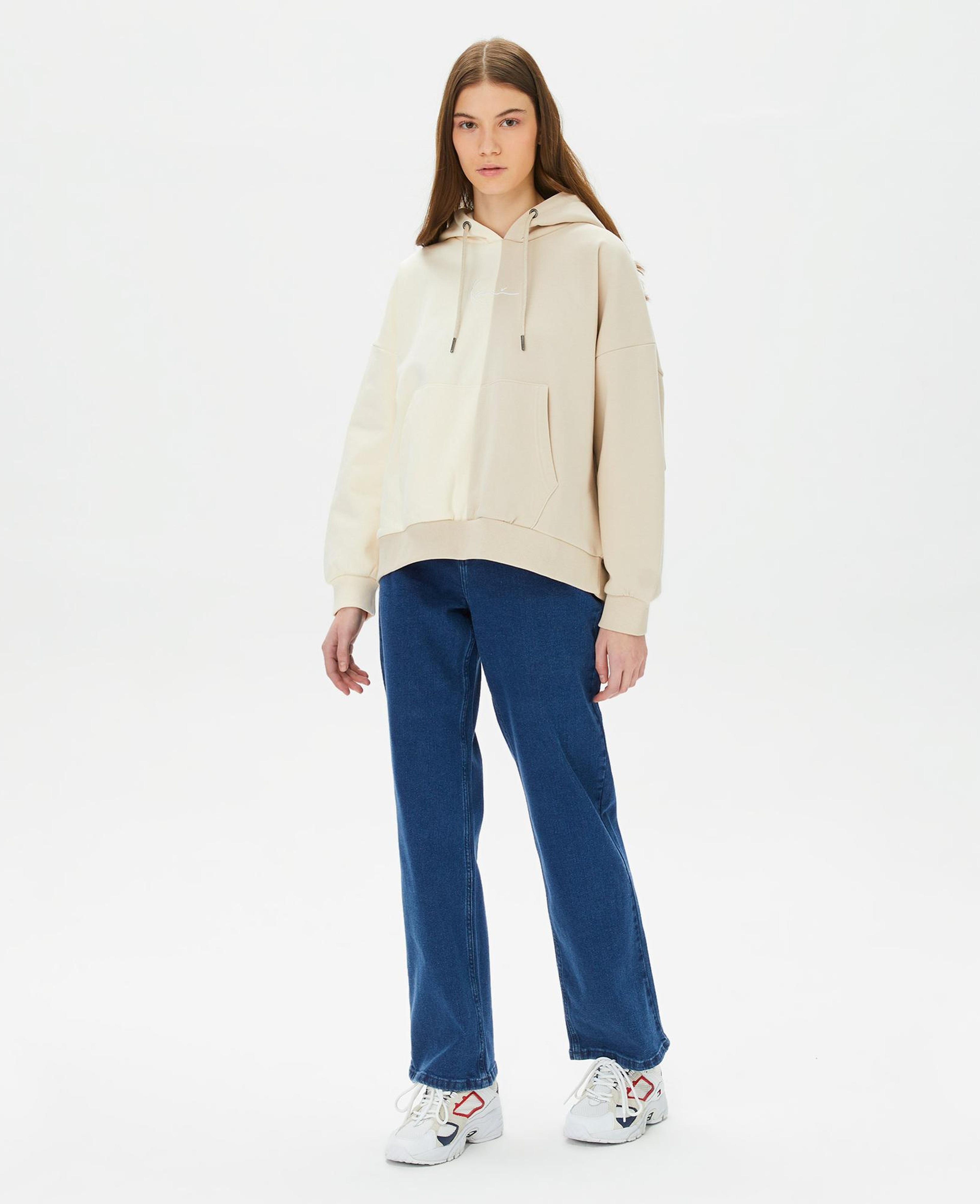 Karl Kani Small Signature Block OS Erkek Bej Hoodie