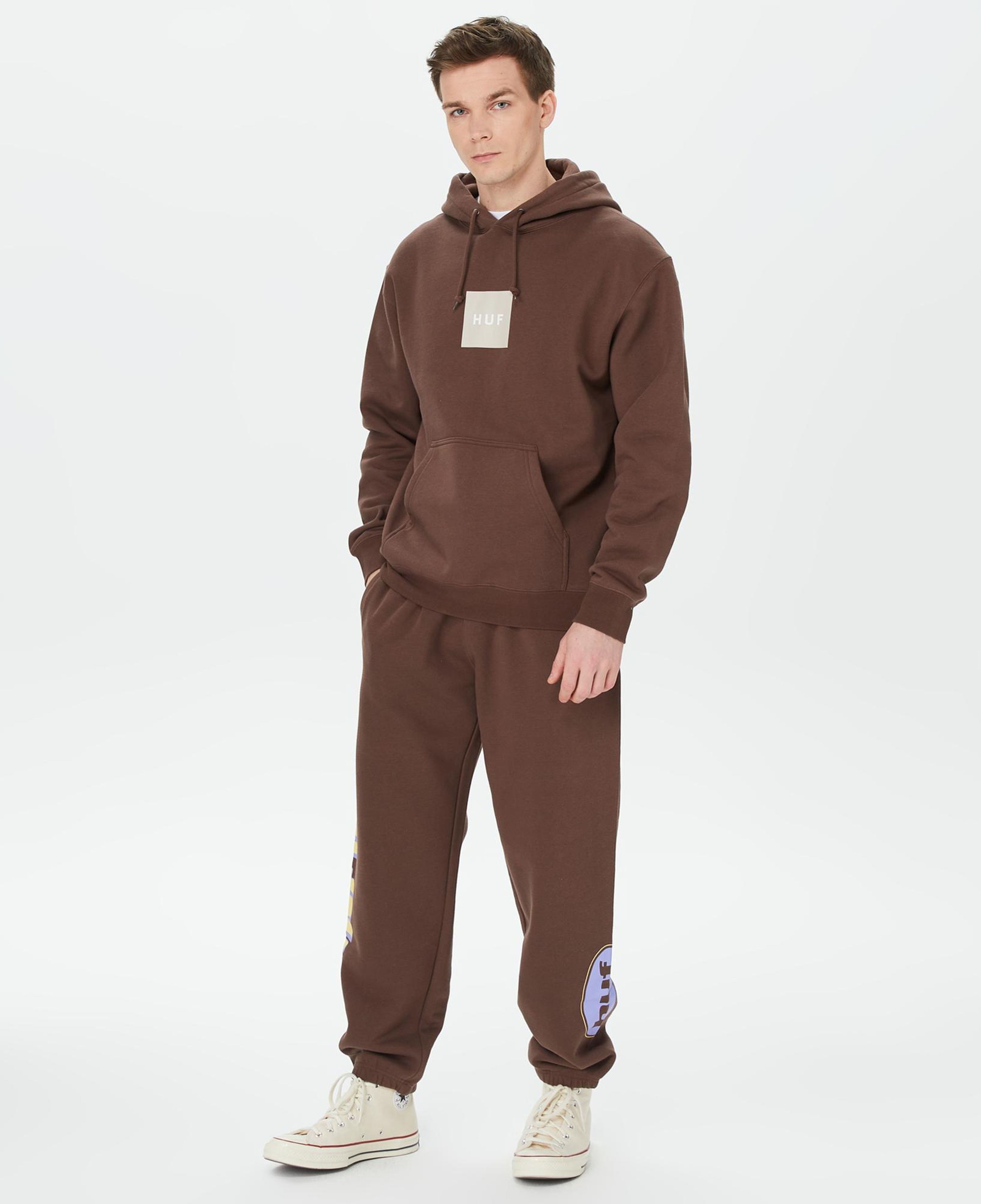 HUF Set Box Erkek Kahverengi Hoodie