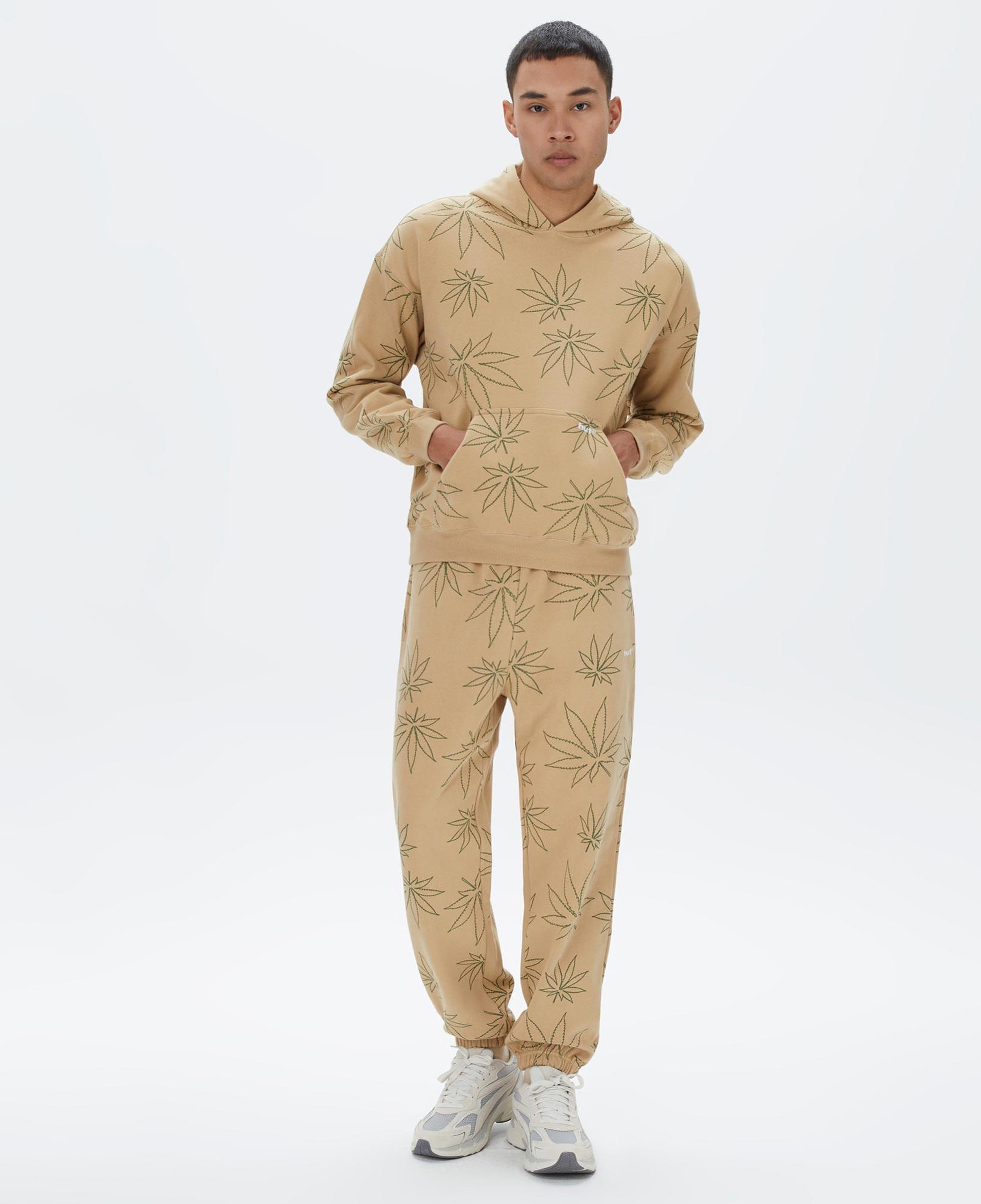 HUF Plantlife Erkek Bej Hoodie