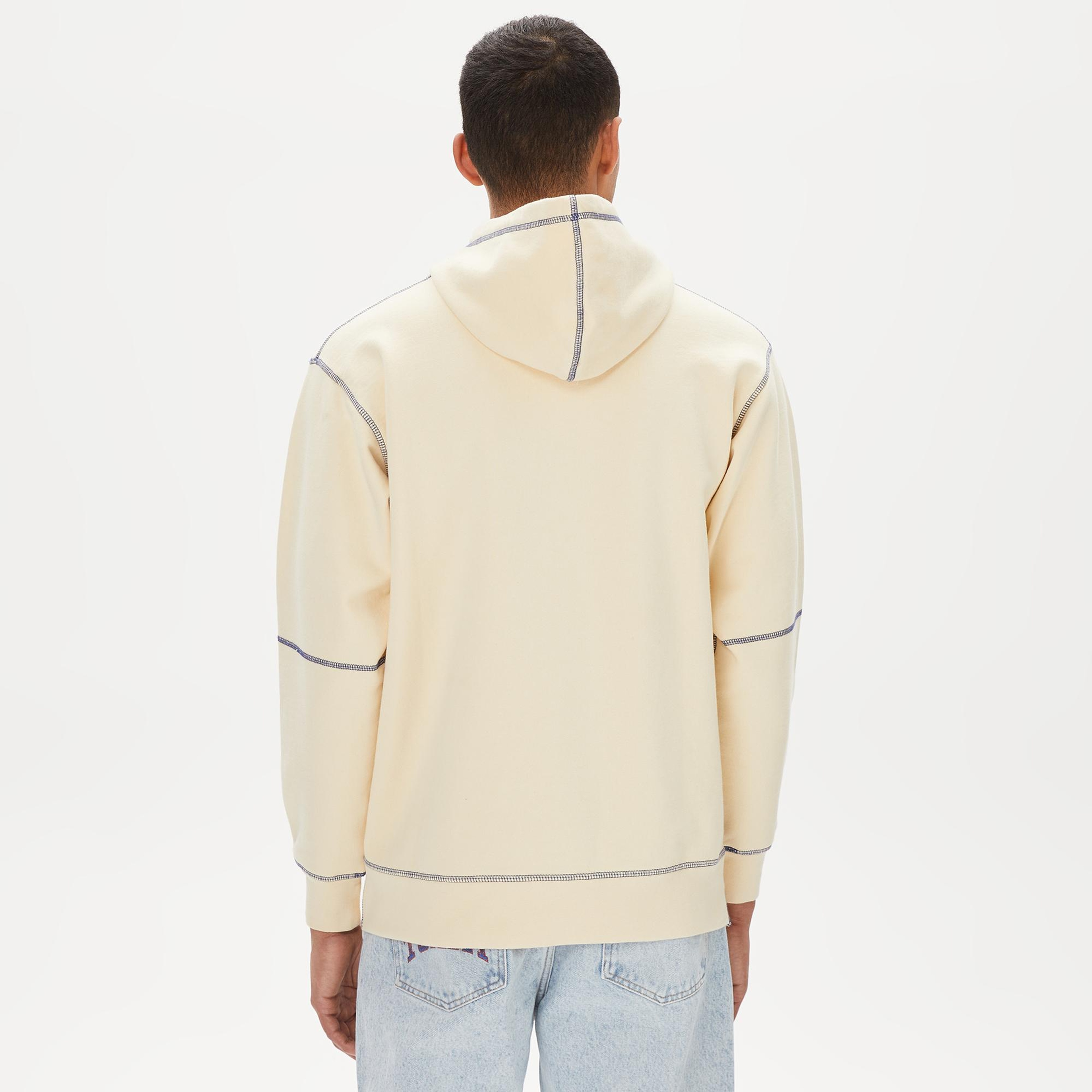 Market Triple Stitch Pullover Erkek Krem Hoodie