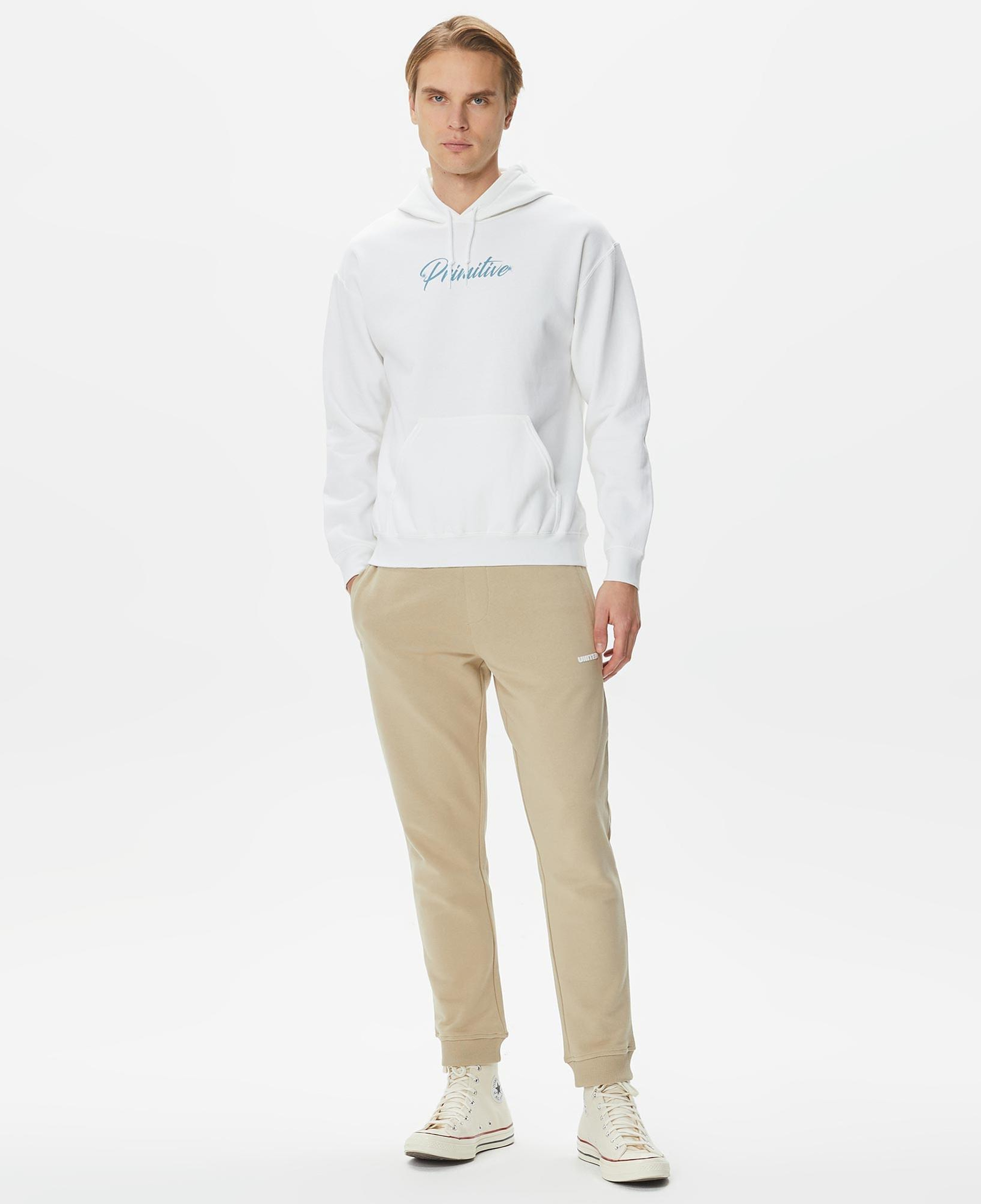 Primitive Shiver Erkek Beyaz Hoodie