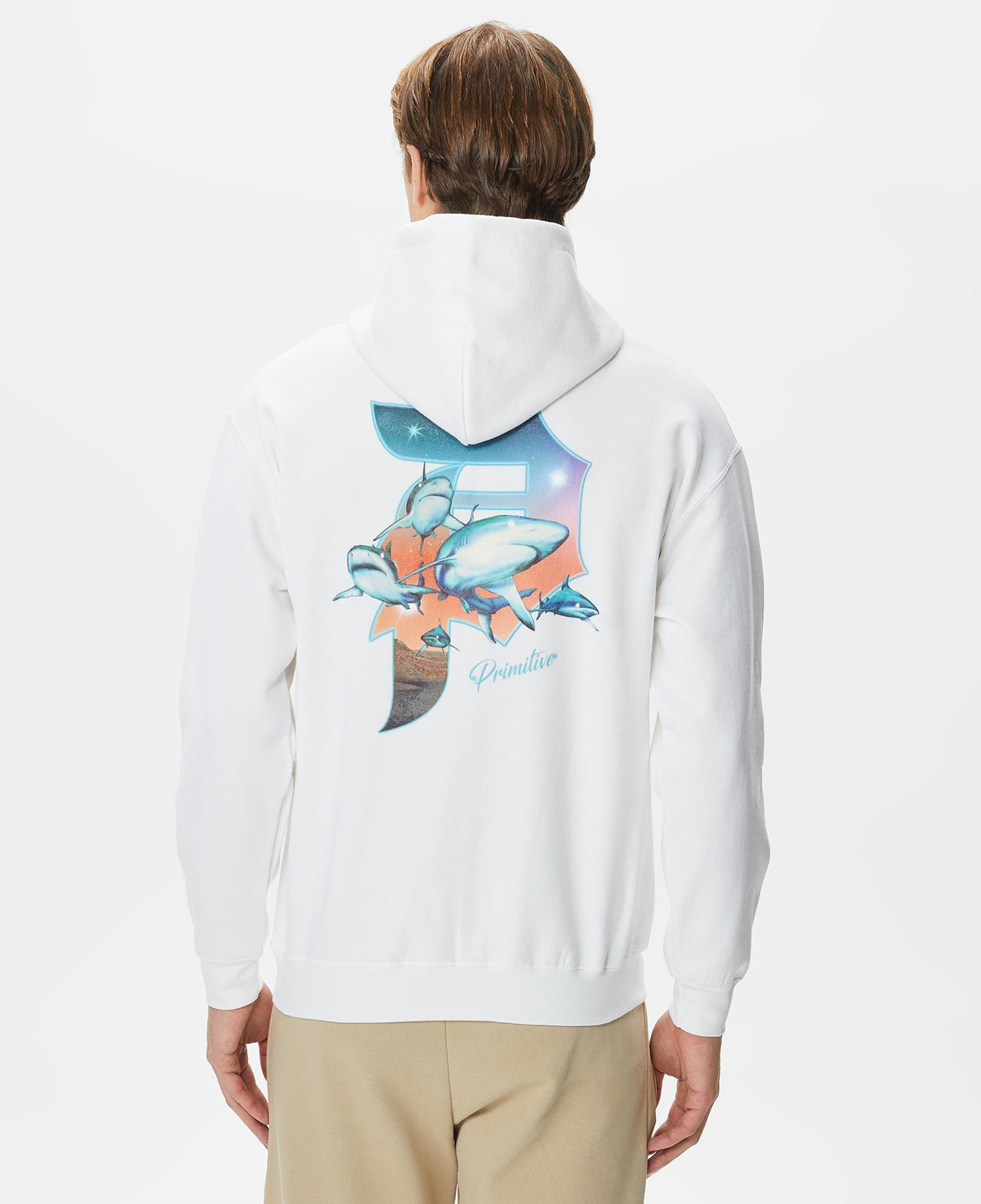 Primitive Shiver Erkek Beyaz Hoodie