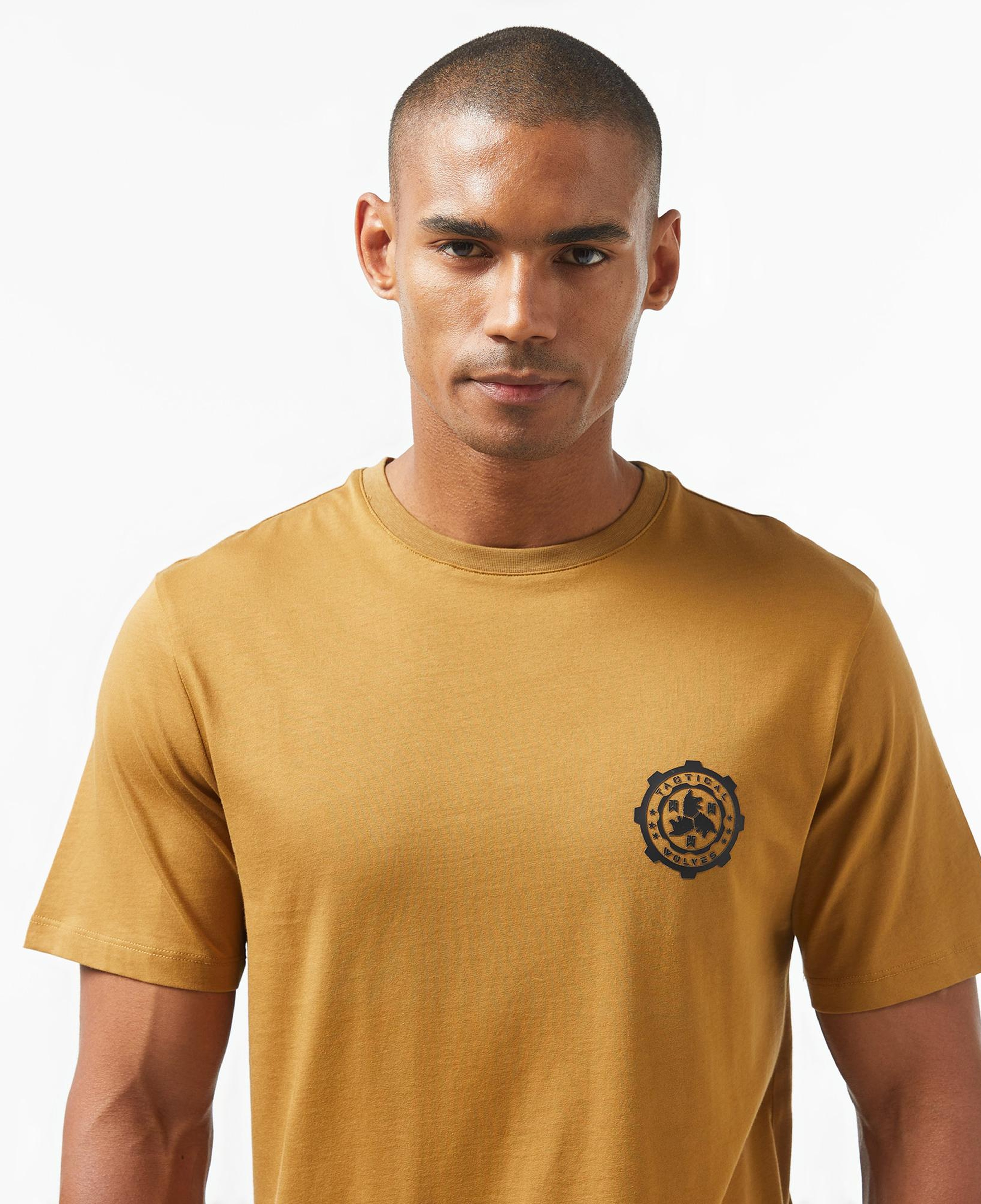 Tactical Wolves Classic Erkek Kahverengi T-Shirt
