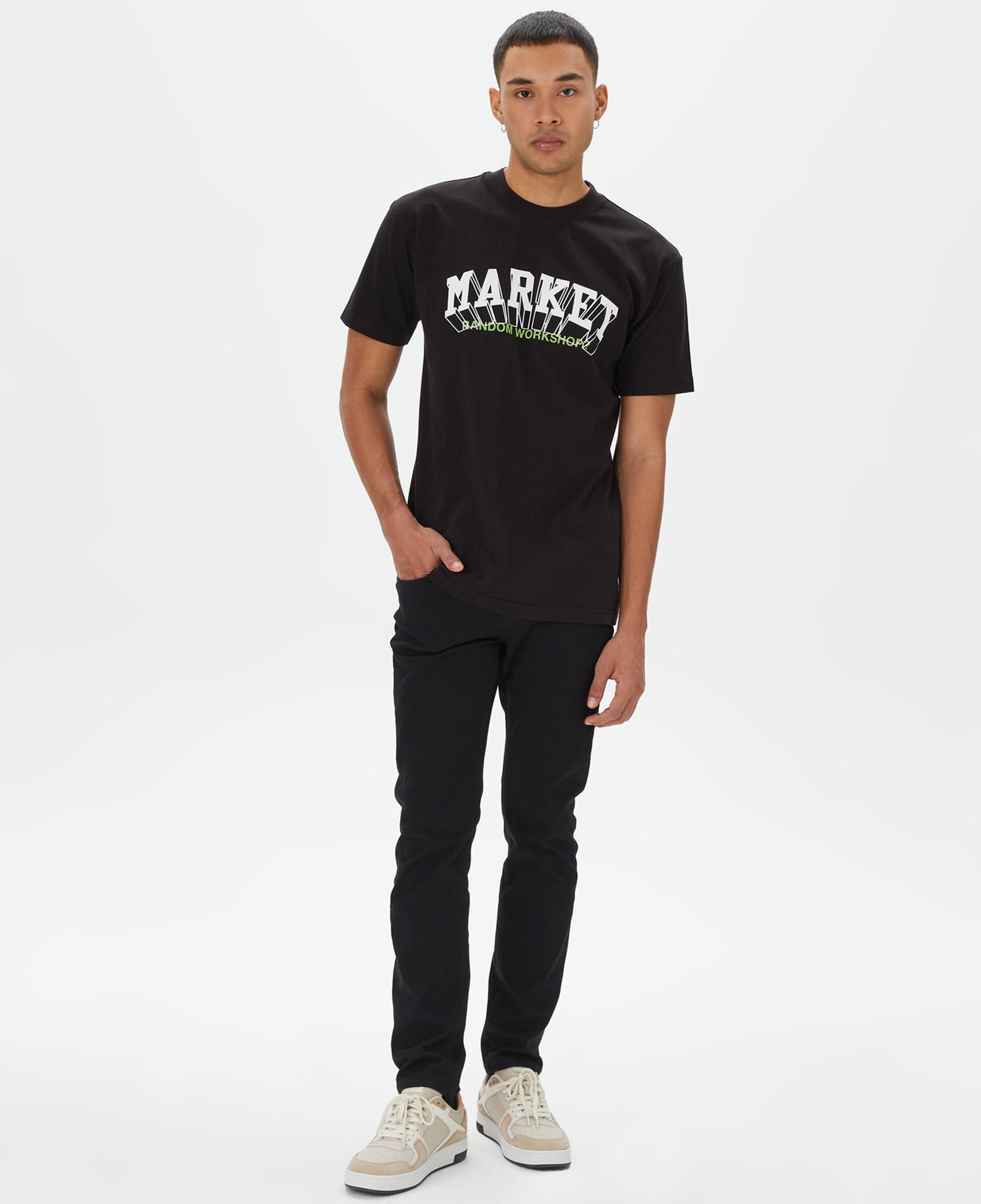 Market Super Market Erkek Siyah T-Shirt