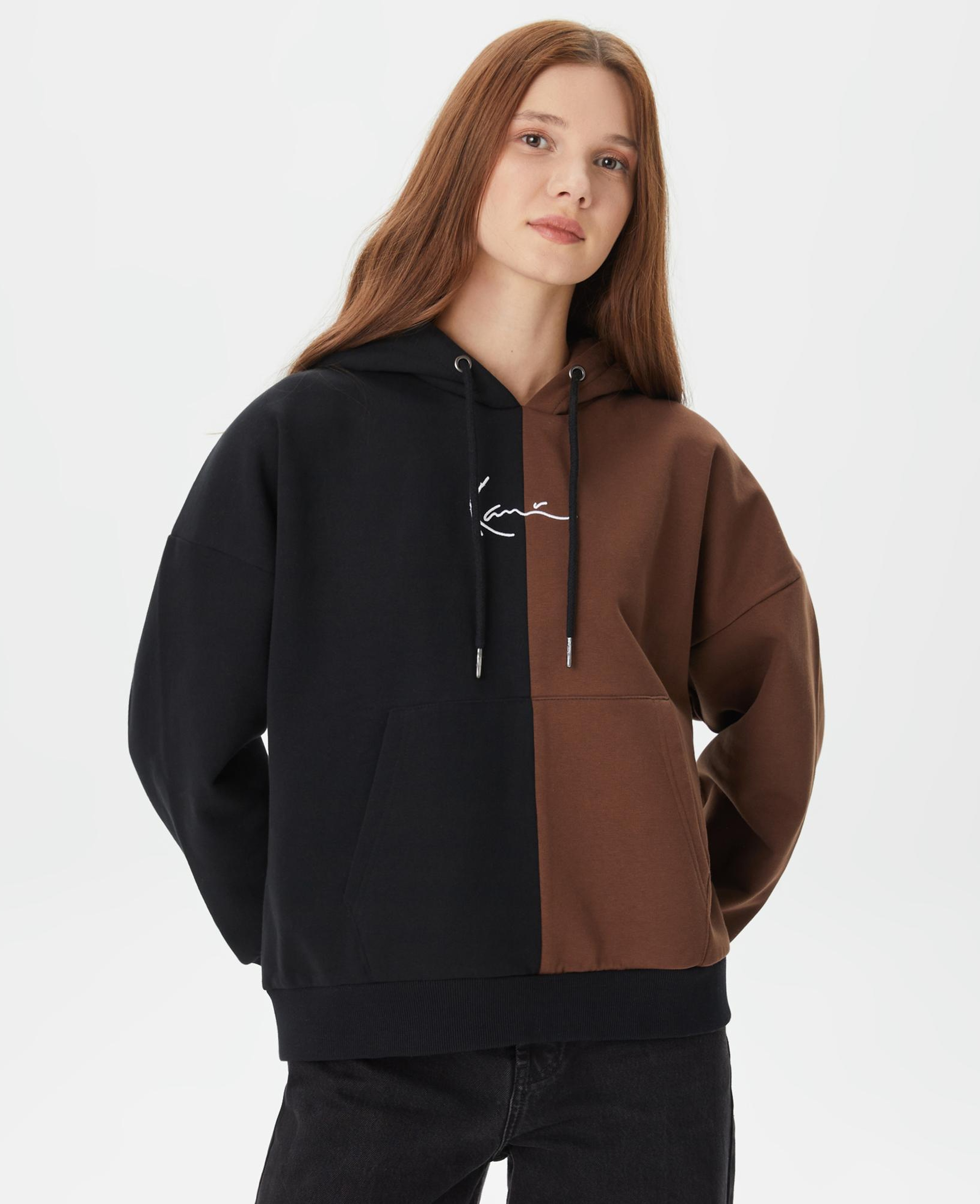 Karl Kani Small Signature Block OS Kadın Siyah Hoodie