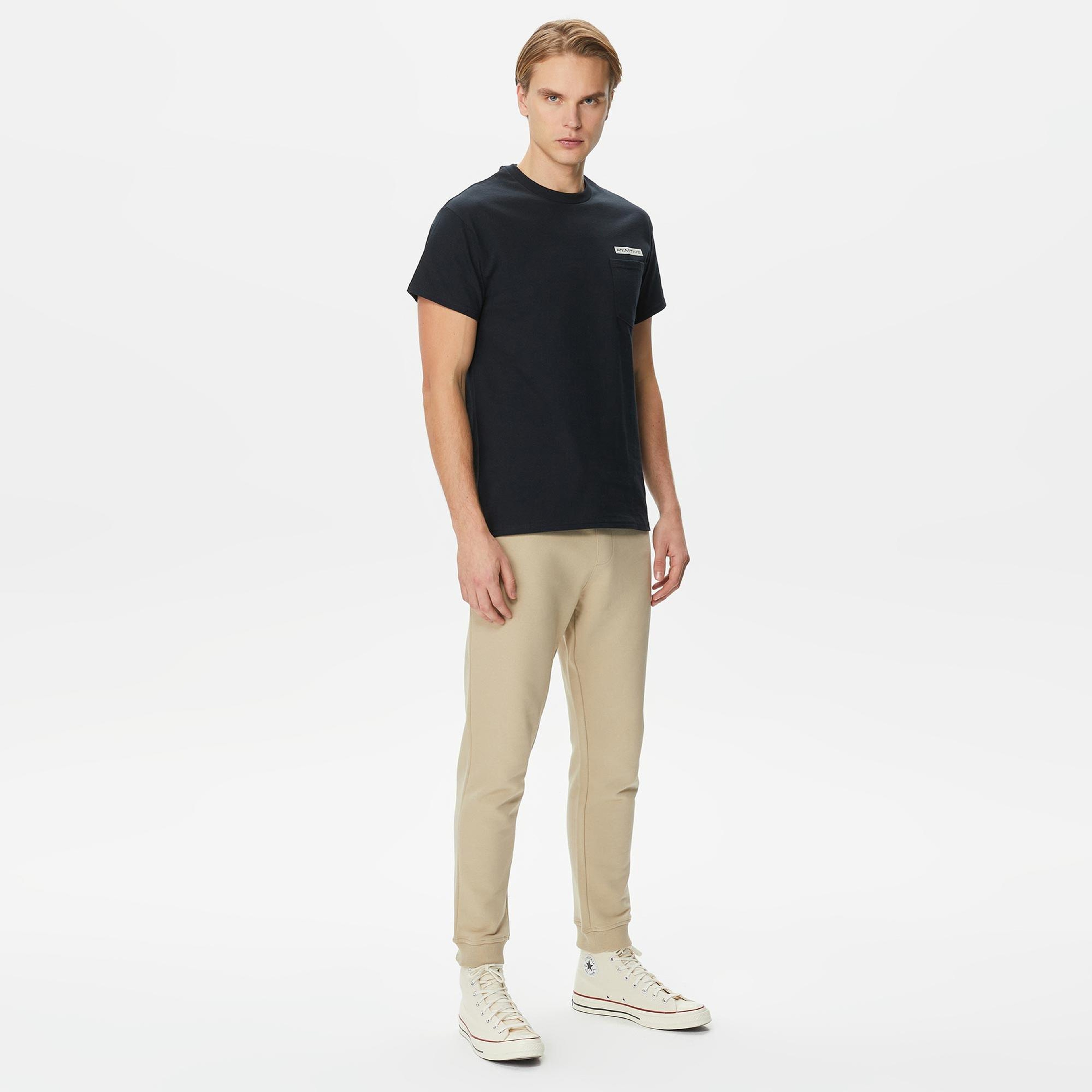 Primitive Cosmopolitan Pocket Erkek Siyah T-Shirt