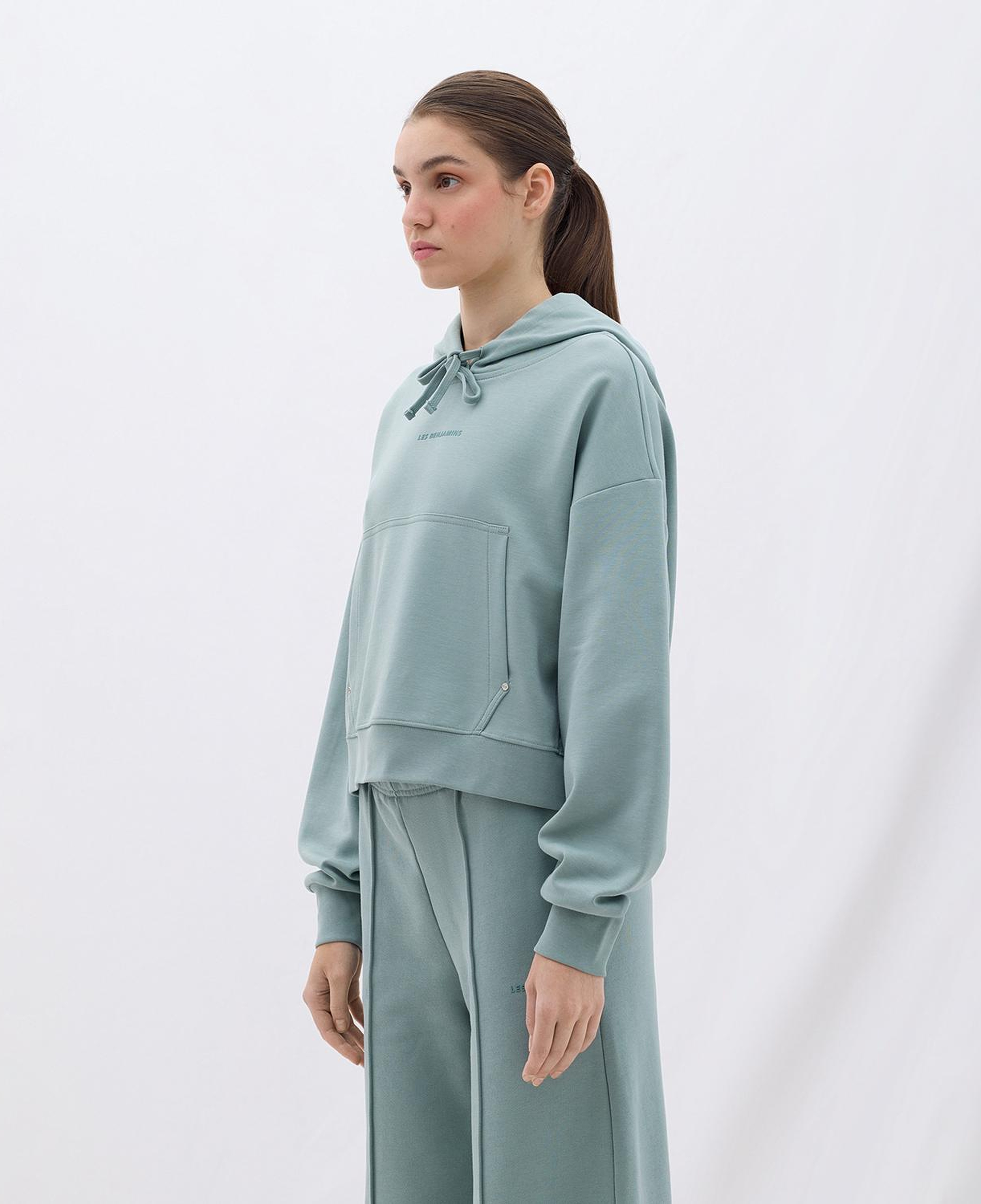 Les Benjamins Classics Kadın Yeşil Hoodie