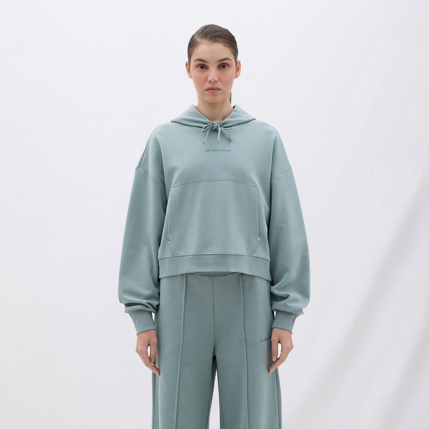 Les Benjamins Classics Kadın Yeşil Hoodie