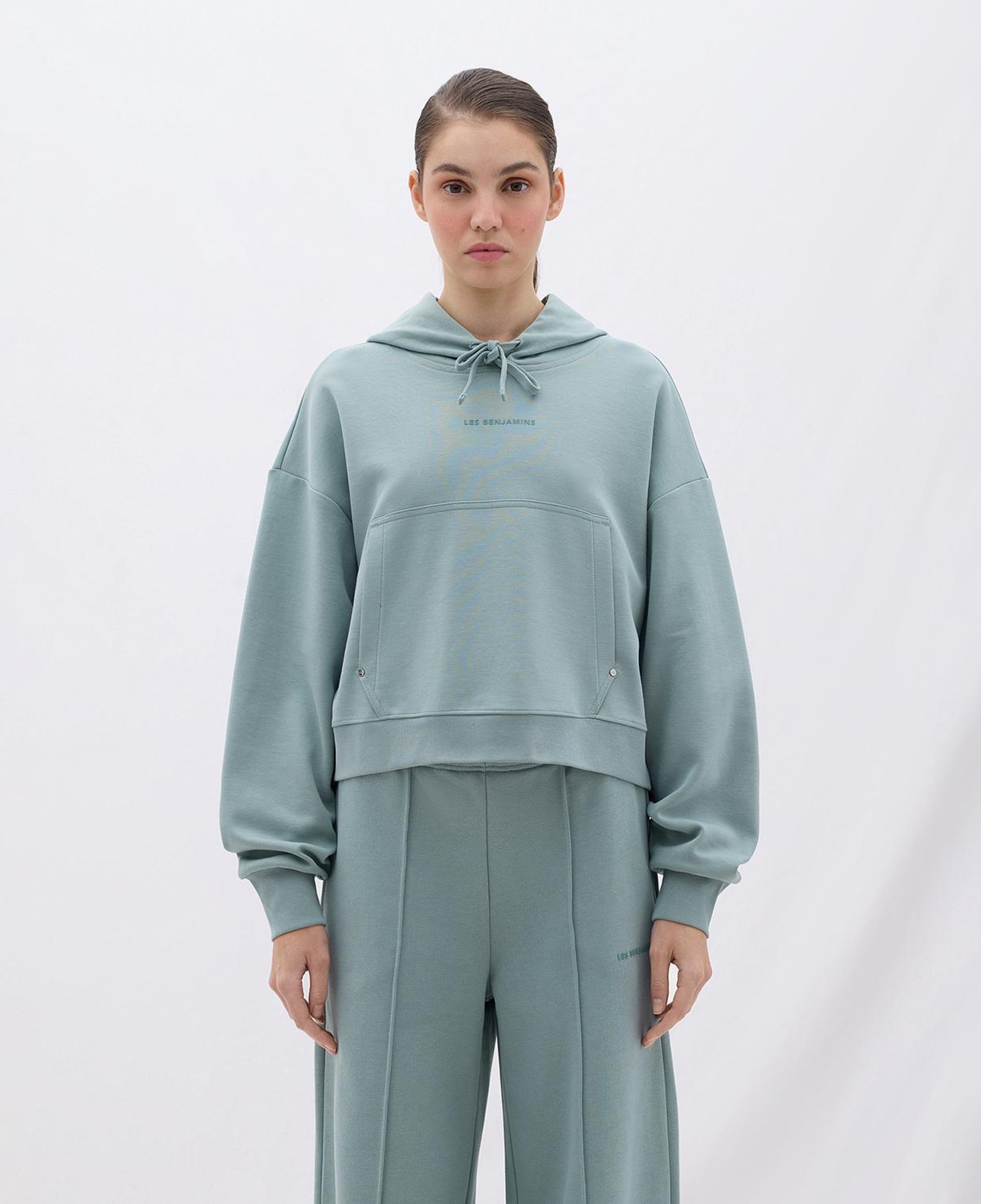 Les Benjamins Classics Kadın Yeşil Hoodie