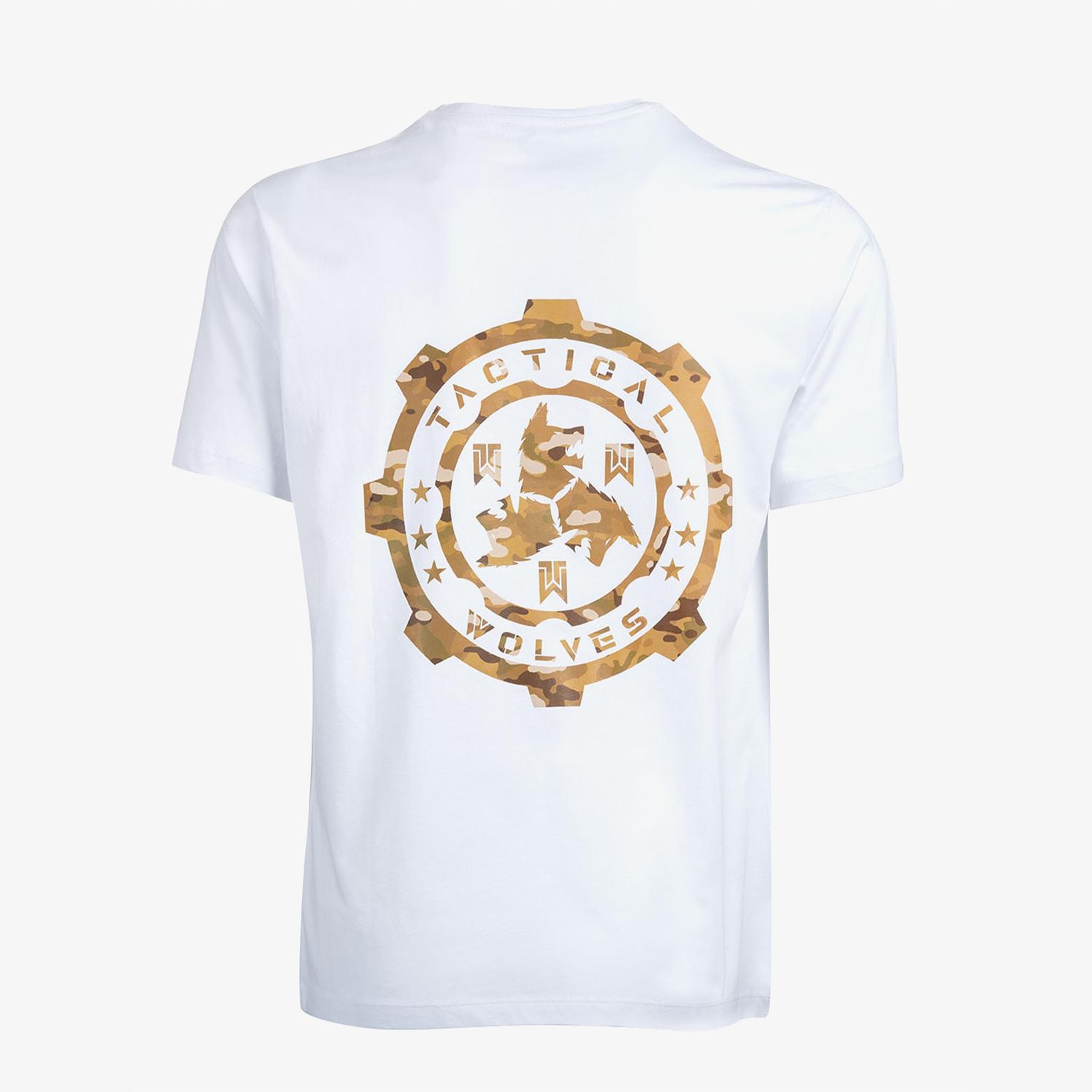 Tactical Wolves Classic Erkek Beyaz T-Shirt