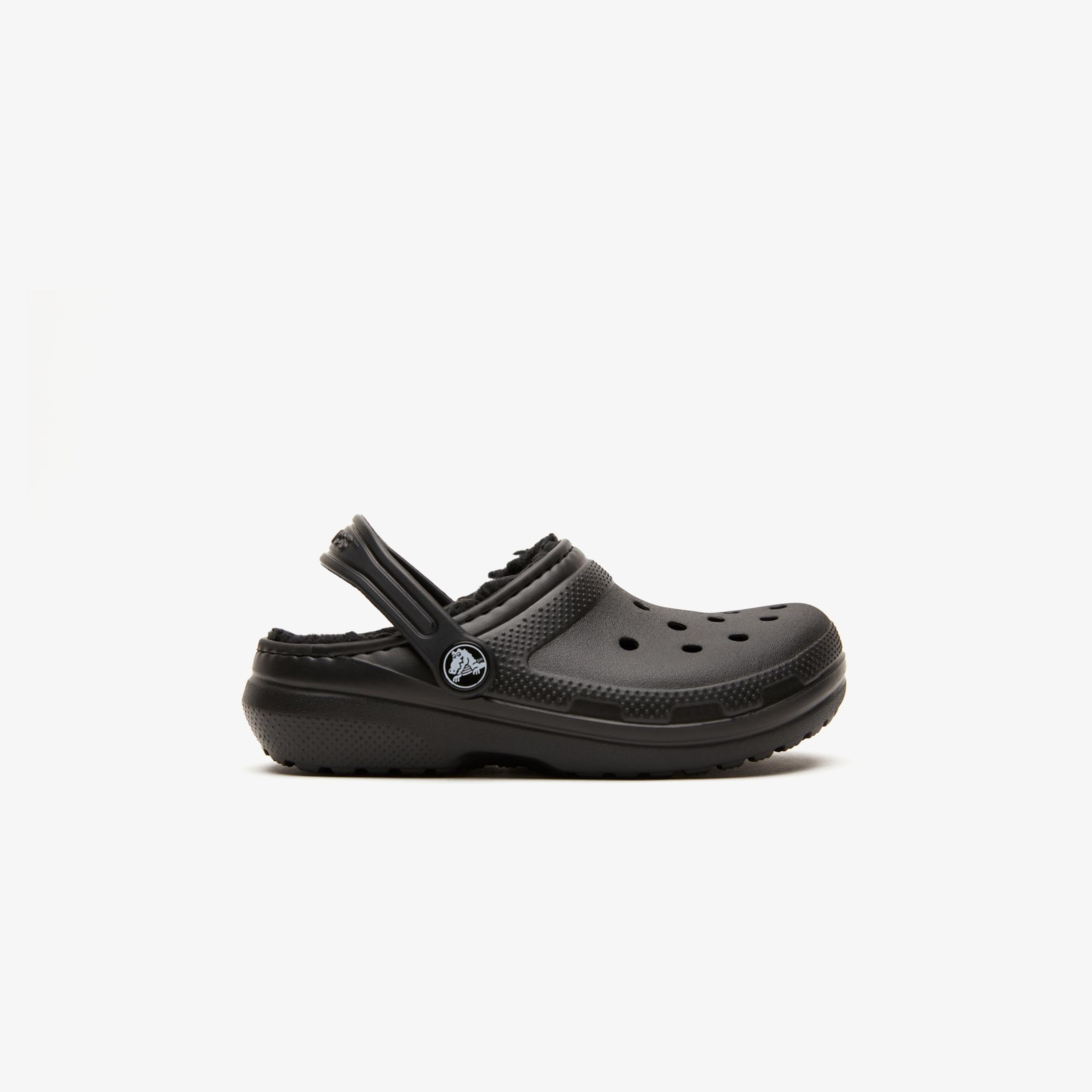 Crocs Classic Lined Clog Çocuk Siyah Terlik