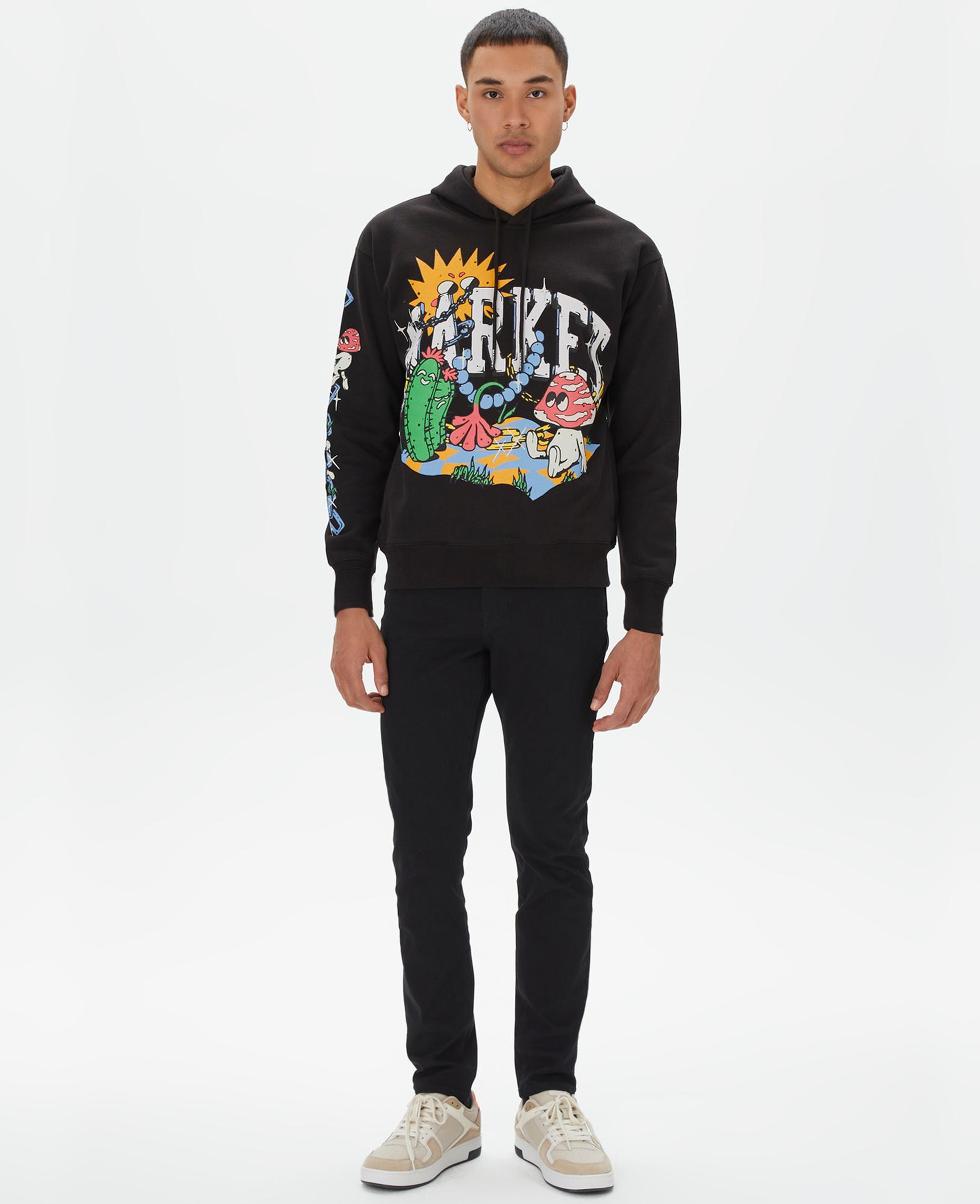 Market Fantasy Farm Pullover Erkek Siyah Hoodie