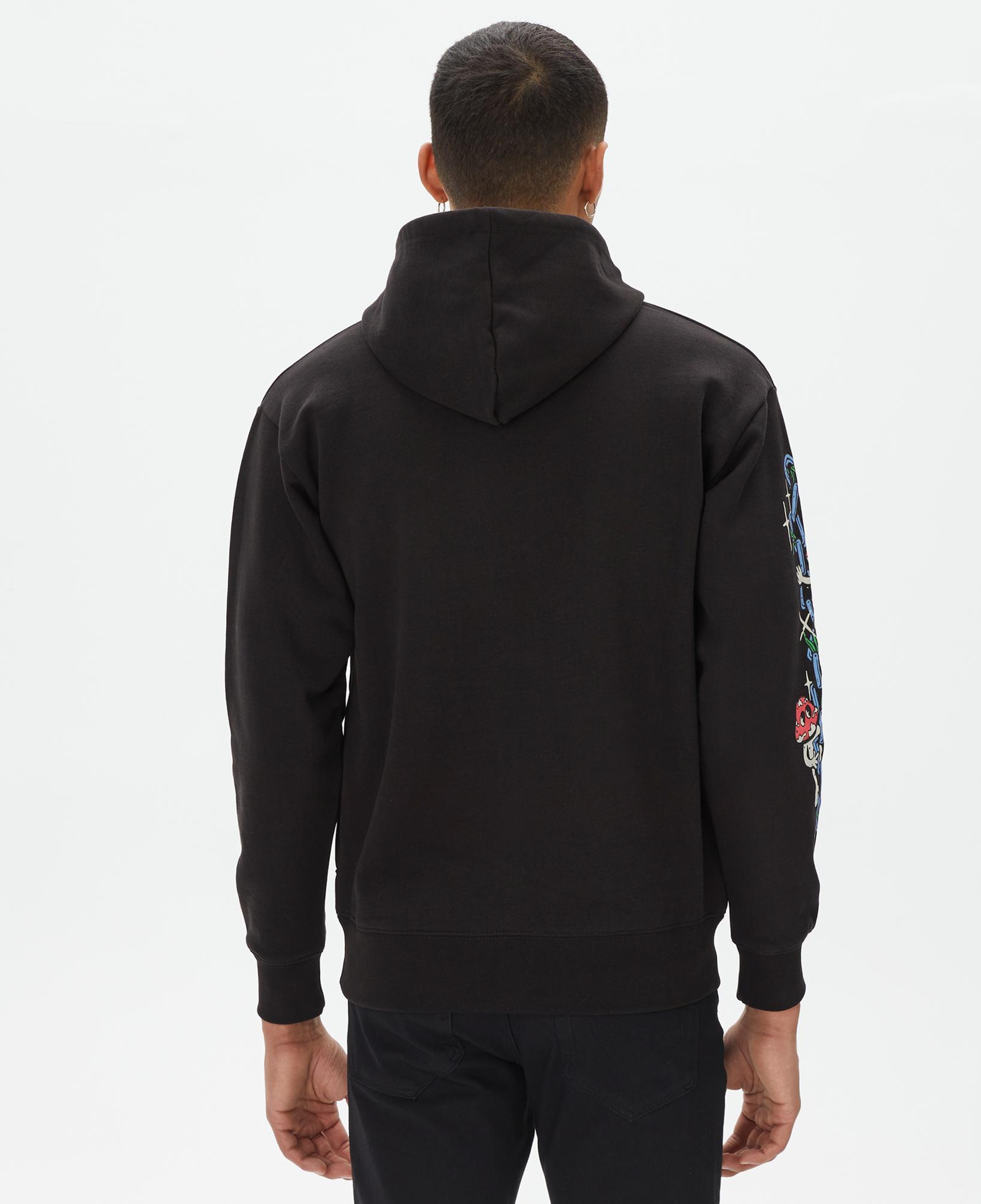 Market Fantasy Farm Pullover Erkek Siyah Hoodie