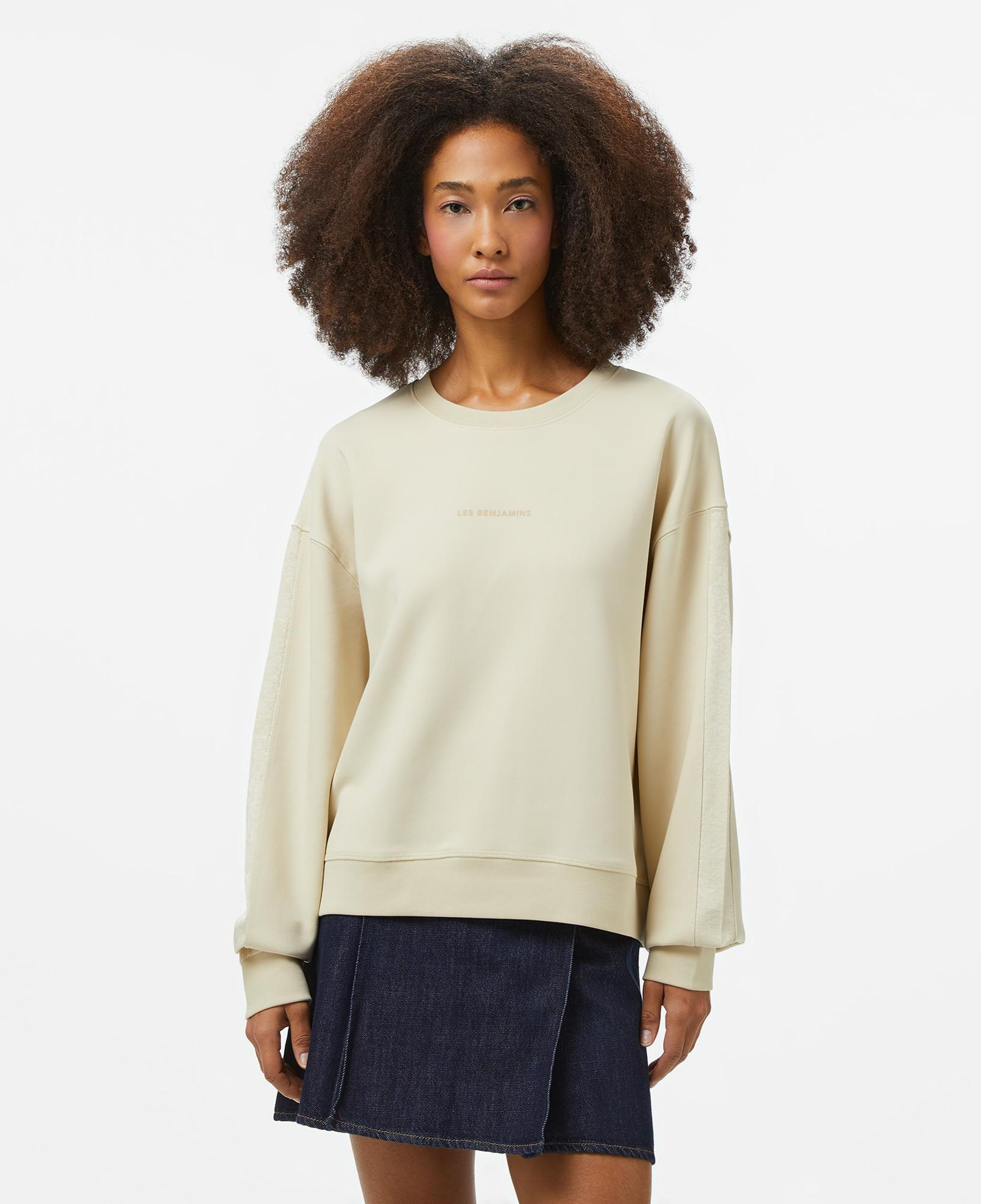 Les Benjamins Classics Kadın Krem Sweatshirt