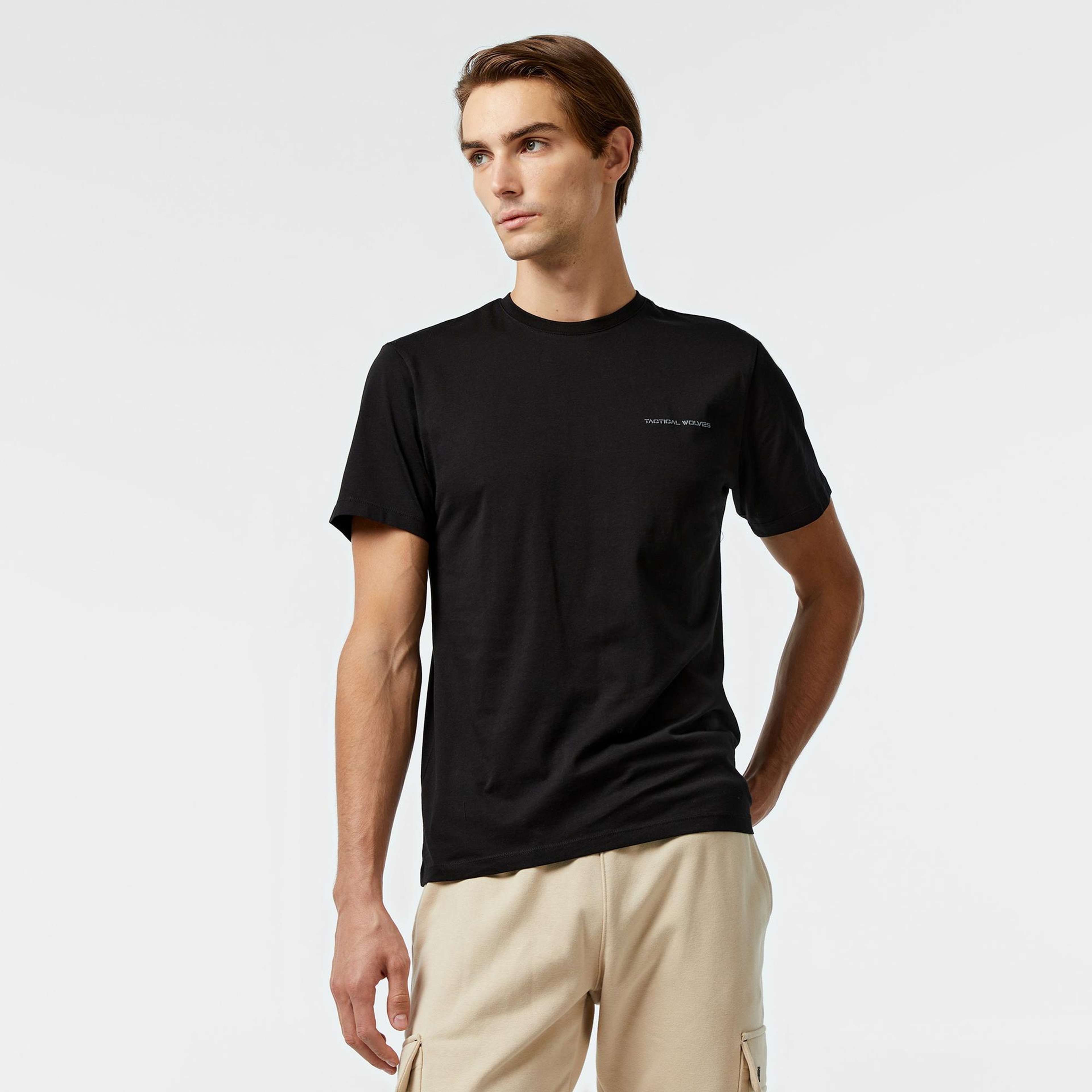 Tactical Wolves Classic Erkek Siyah T-Shirt