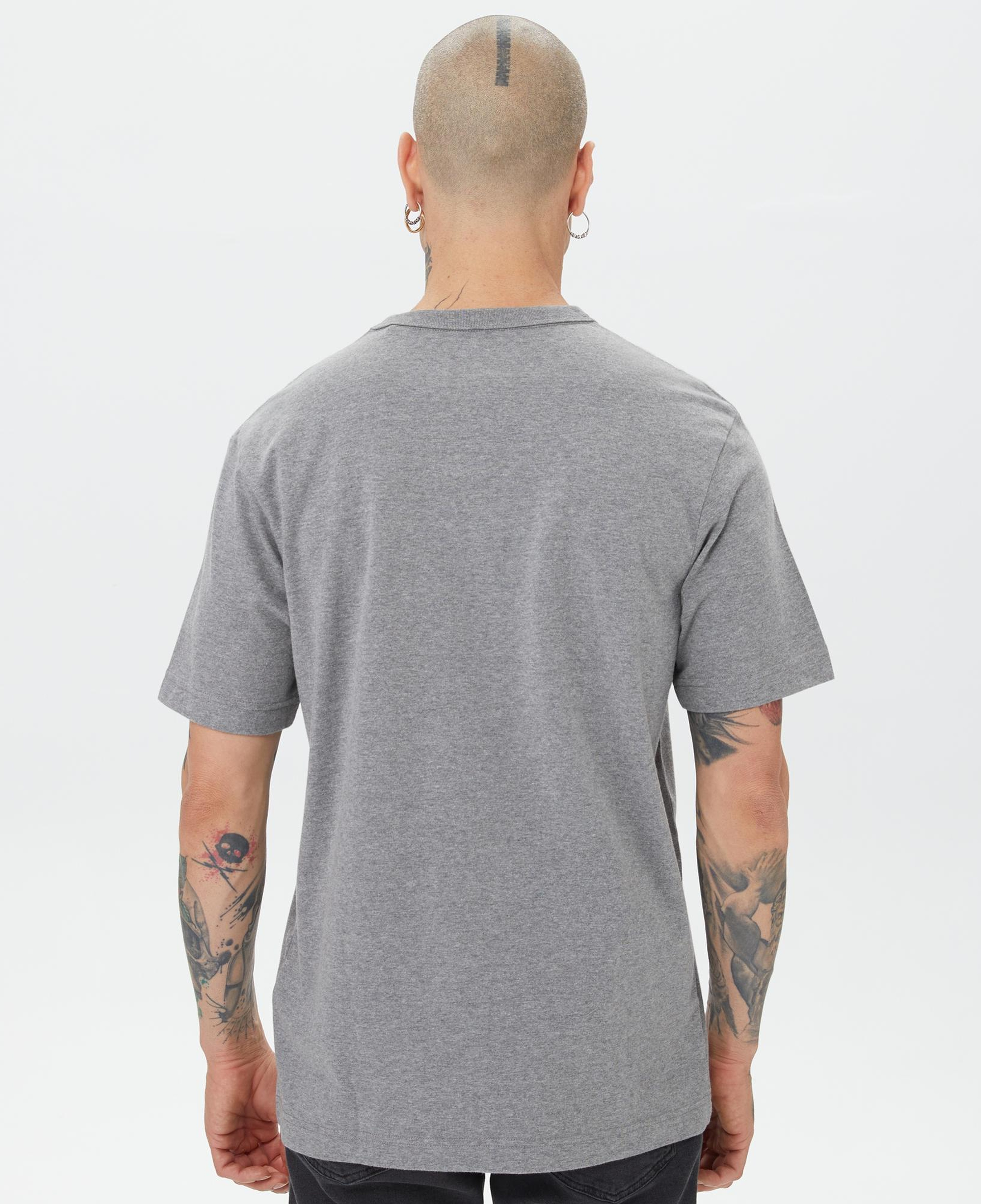 Alpha Industries Nasa Logo Print  Erkek Gri T-Shirt