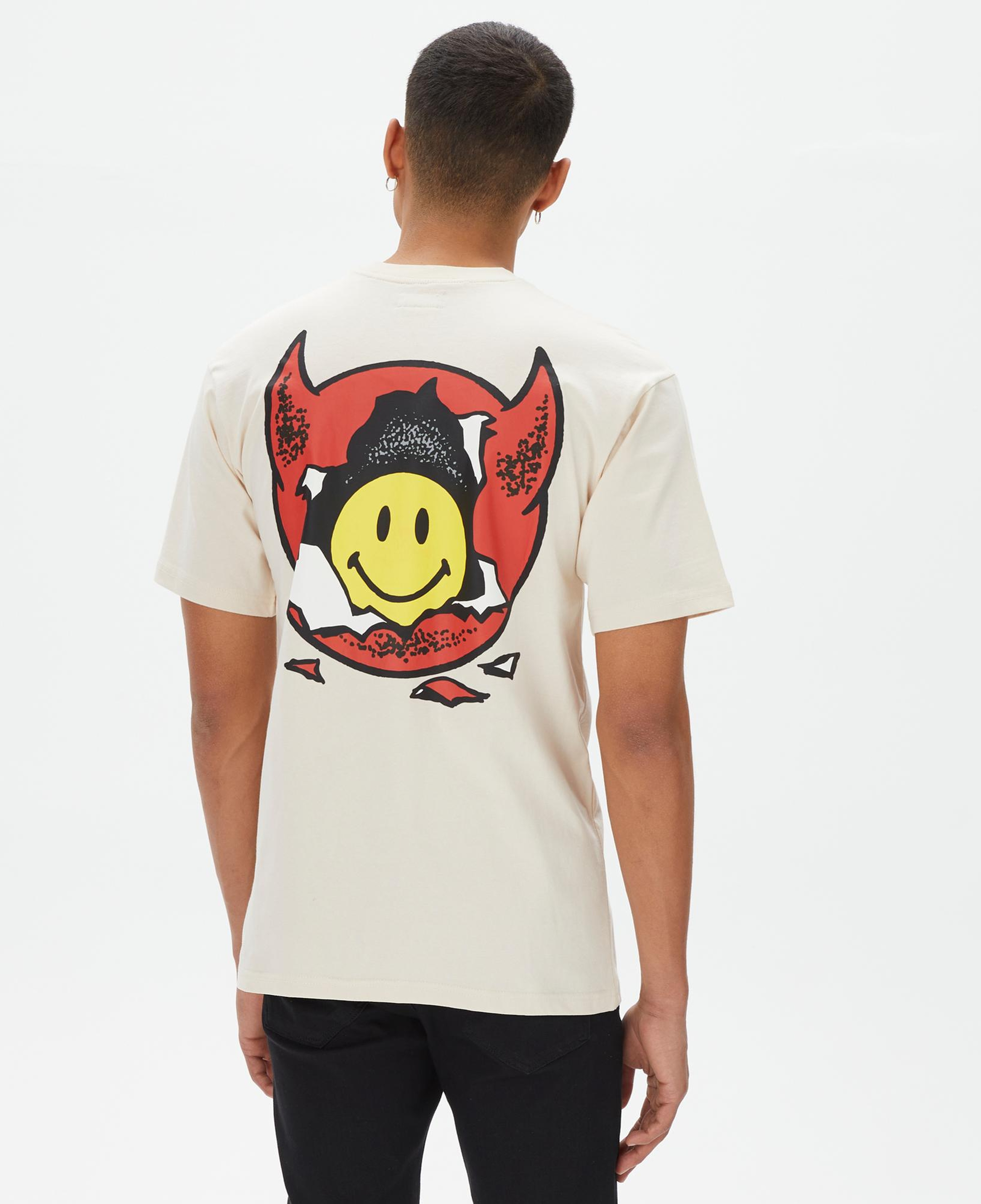 Market Smiley Inner Peace Erkek Krem T-Shirt
